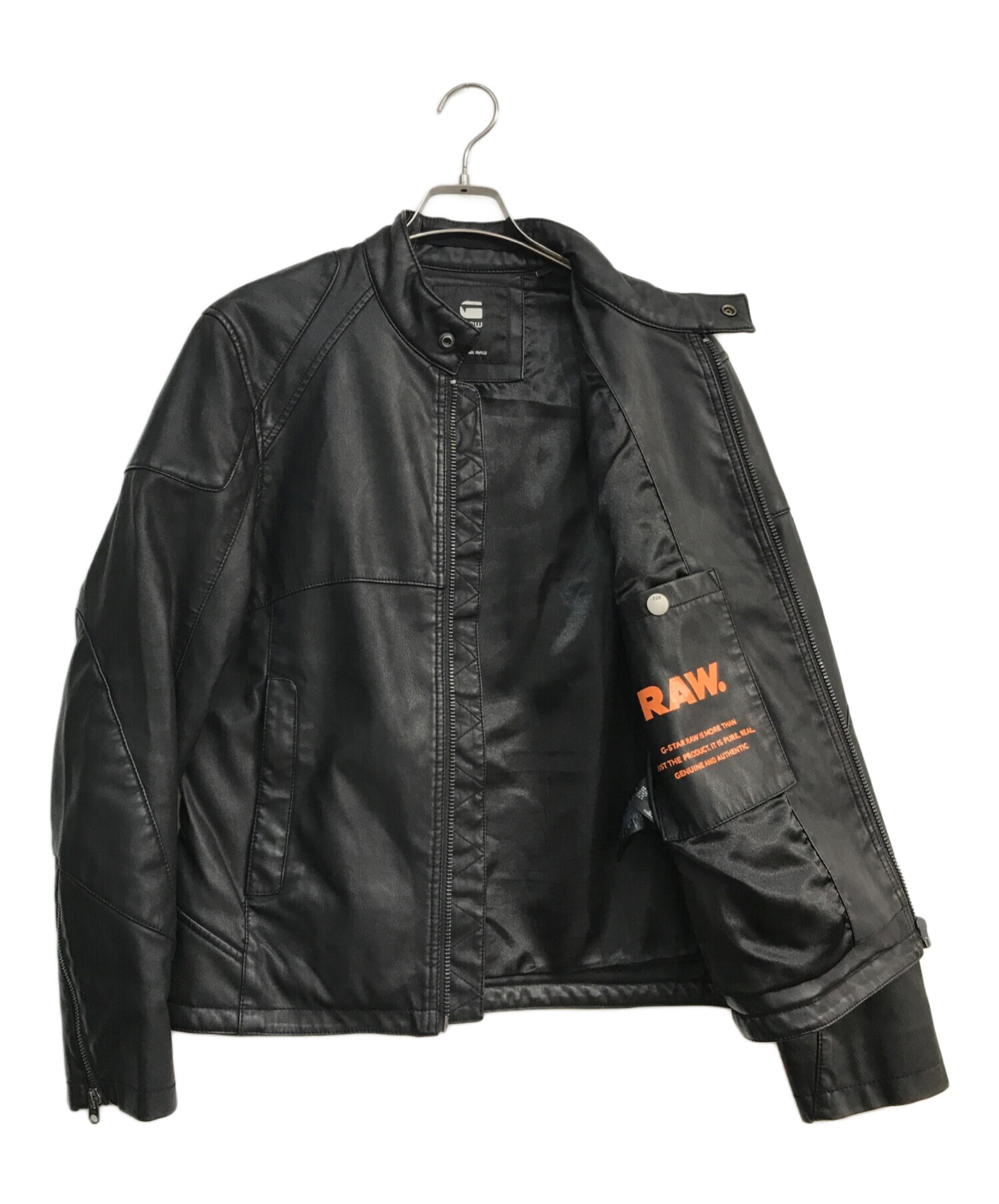 中古・古着通販】G-STAR RAW (ジースターロゥ) MOTAC-0 BIKER JKT PUレザーライダースジャケット  D12208-5335-6484 ブラック サイズ:S｜ブランド・古着通販 トレファク公式【TREFAC FASHION】スマホサイト