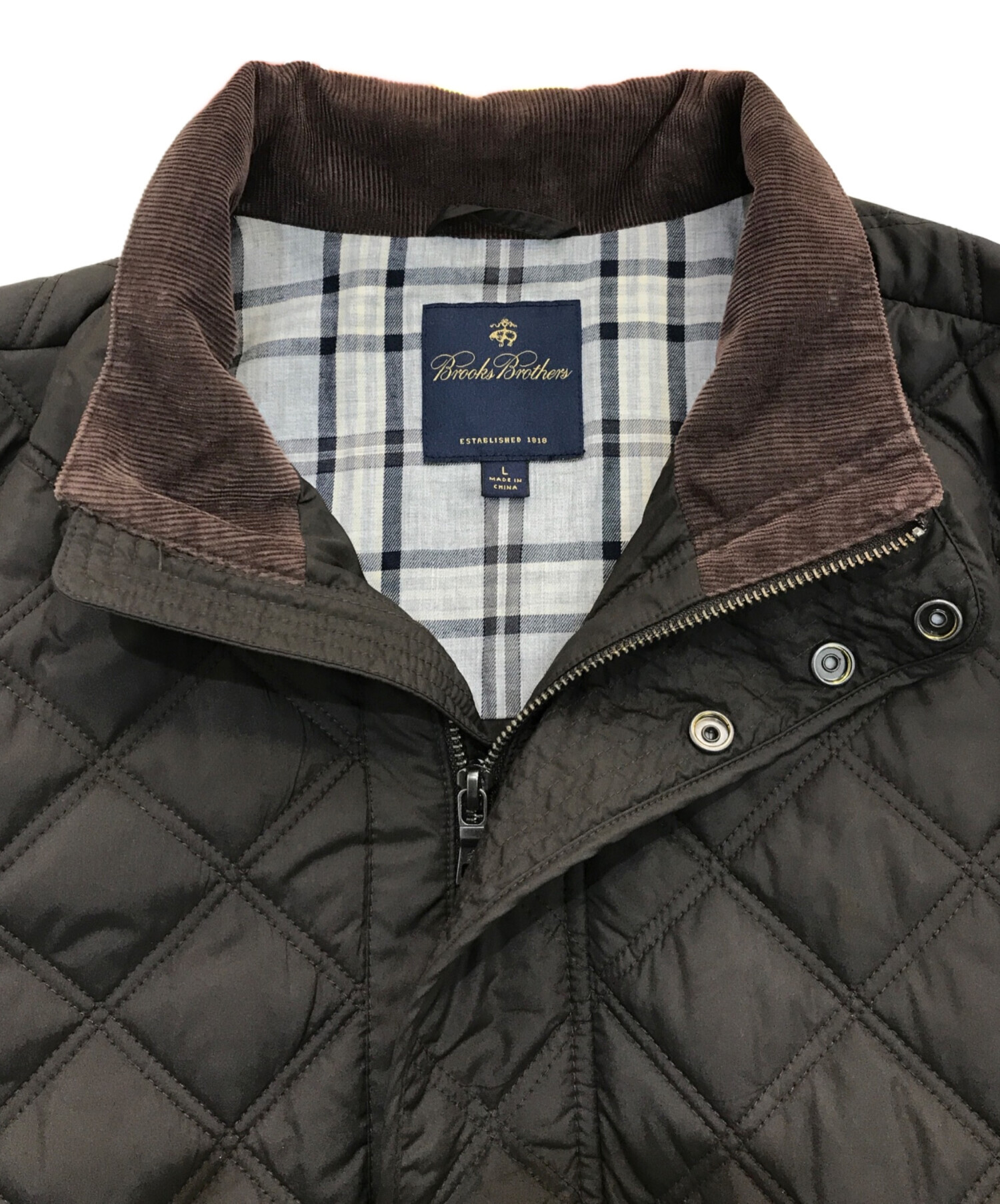 BROOKS BROTHERS (ブルックスブラザーズ) キルティングコート ブラウン サイズ:L