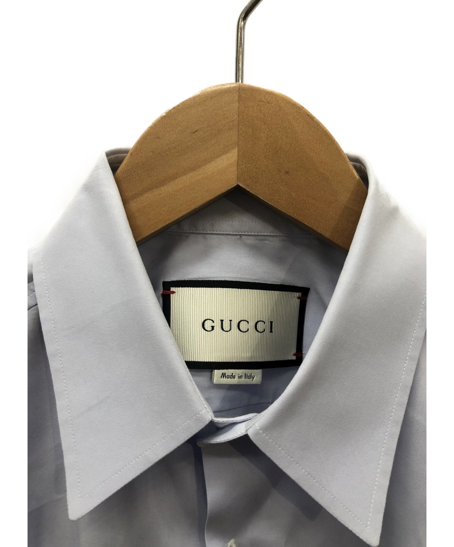 中古・古着通販】GUCCI (グッチ) ドレスシャツ ブルー サイズ:38