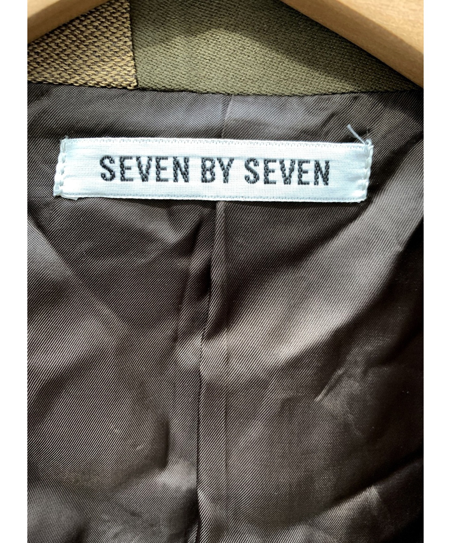 seven by seven (セブンバイセブン) パッチワークジャケット ブラウン サイズ:SIZE L