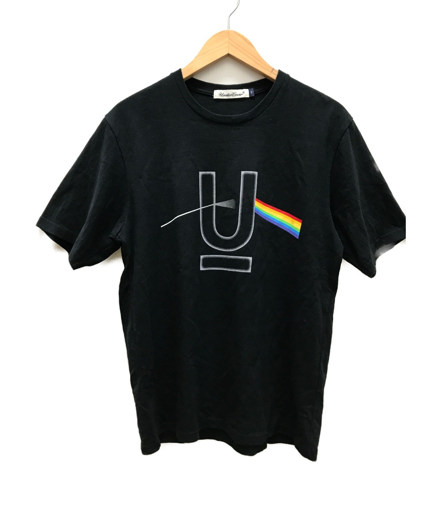 UNDERCOVER (アンダーカバー) UロゴレインボーTシャツ ブラック サイズ:2