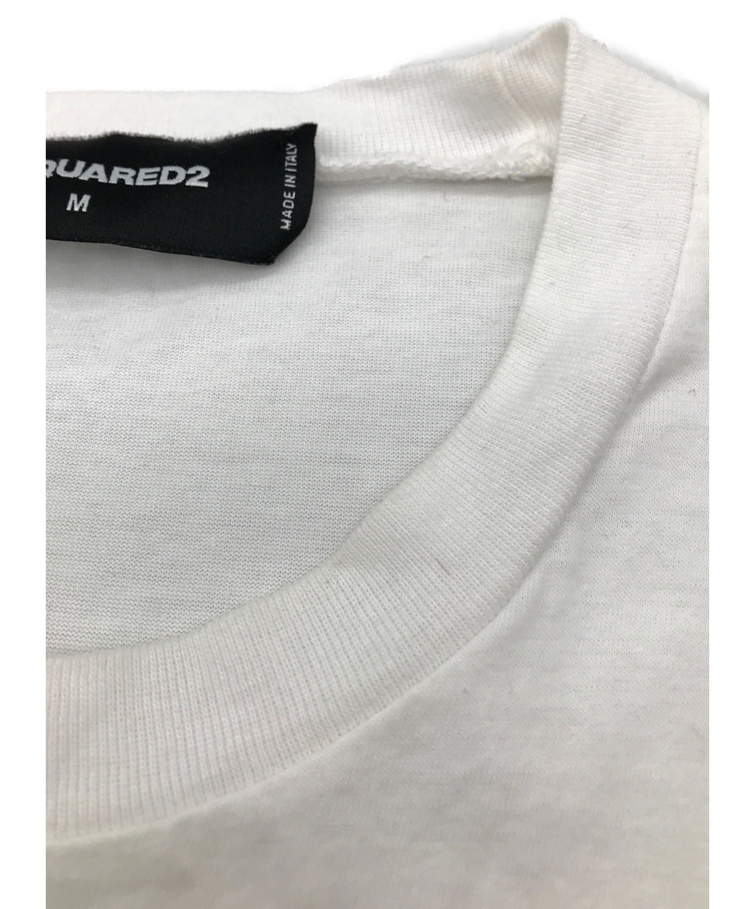 DSQUARED2 (ディースクエアード) アイコン刺繍 Tシャツ ホワイト サイズ:Ｍ