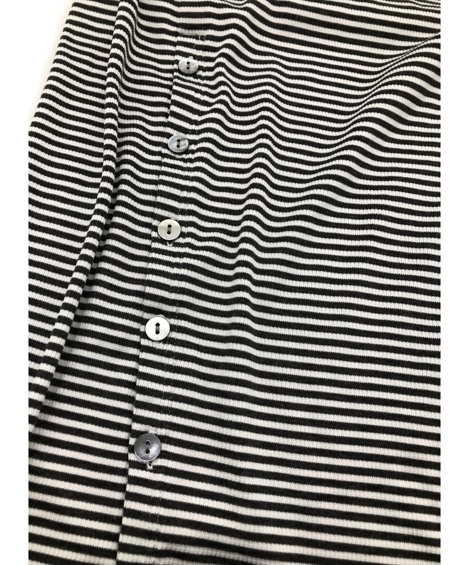 theory (セオリー) ボーダーカットソーワンピース ブラック×ホワイト サイズ:SIZE S