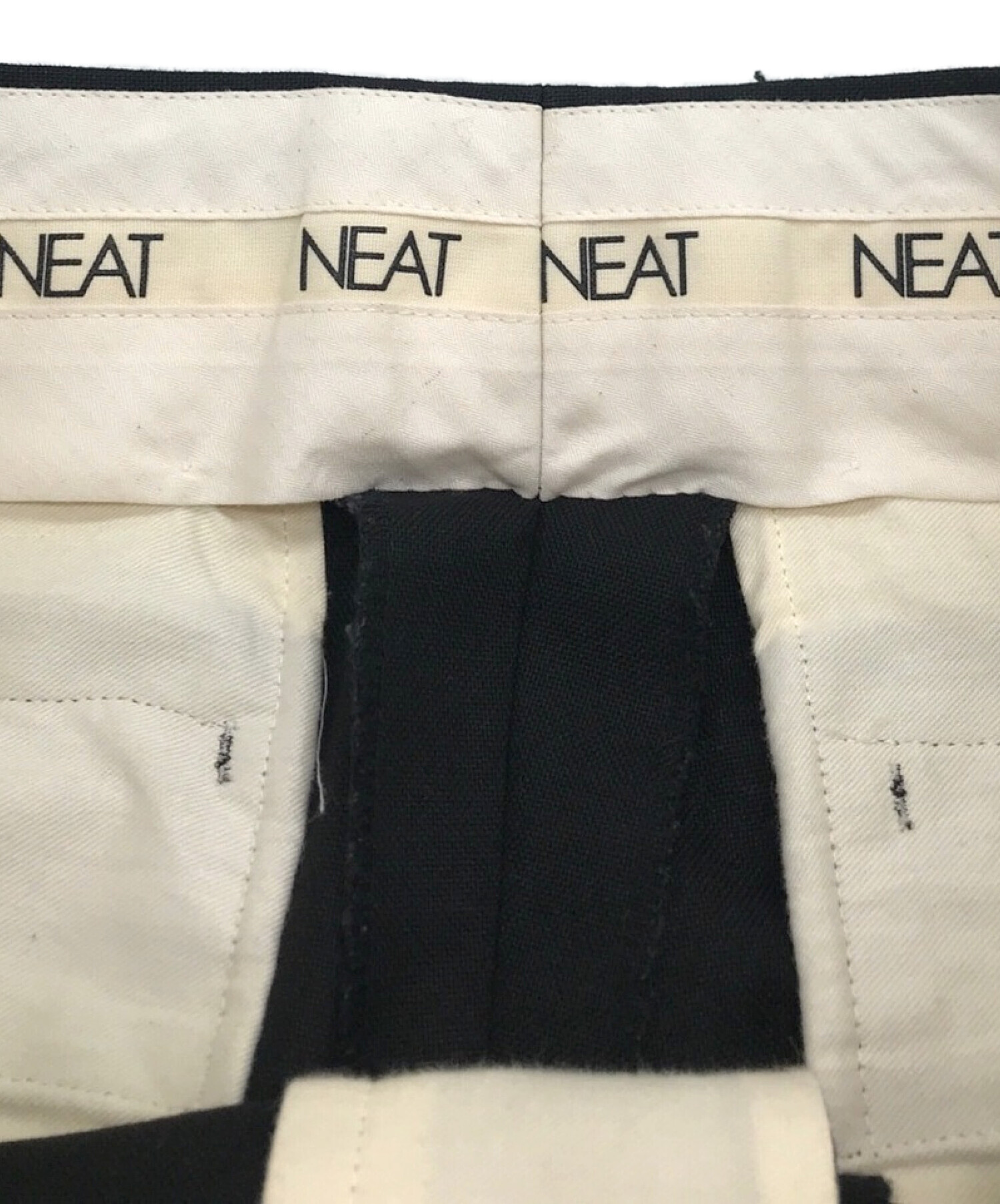 NEAT (ニート) ツータックパンツ ブラック サイズ:46