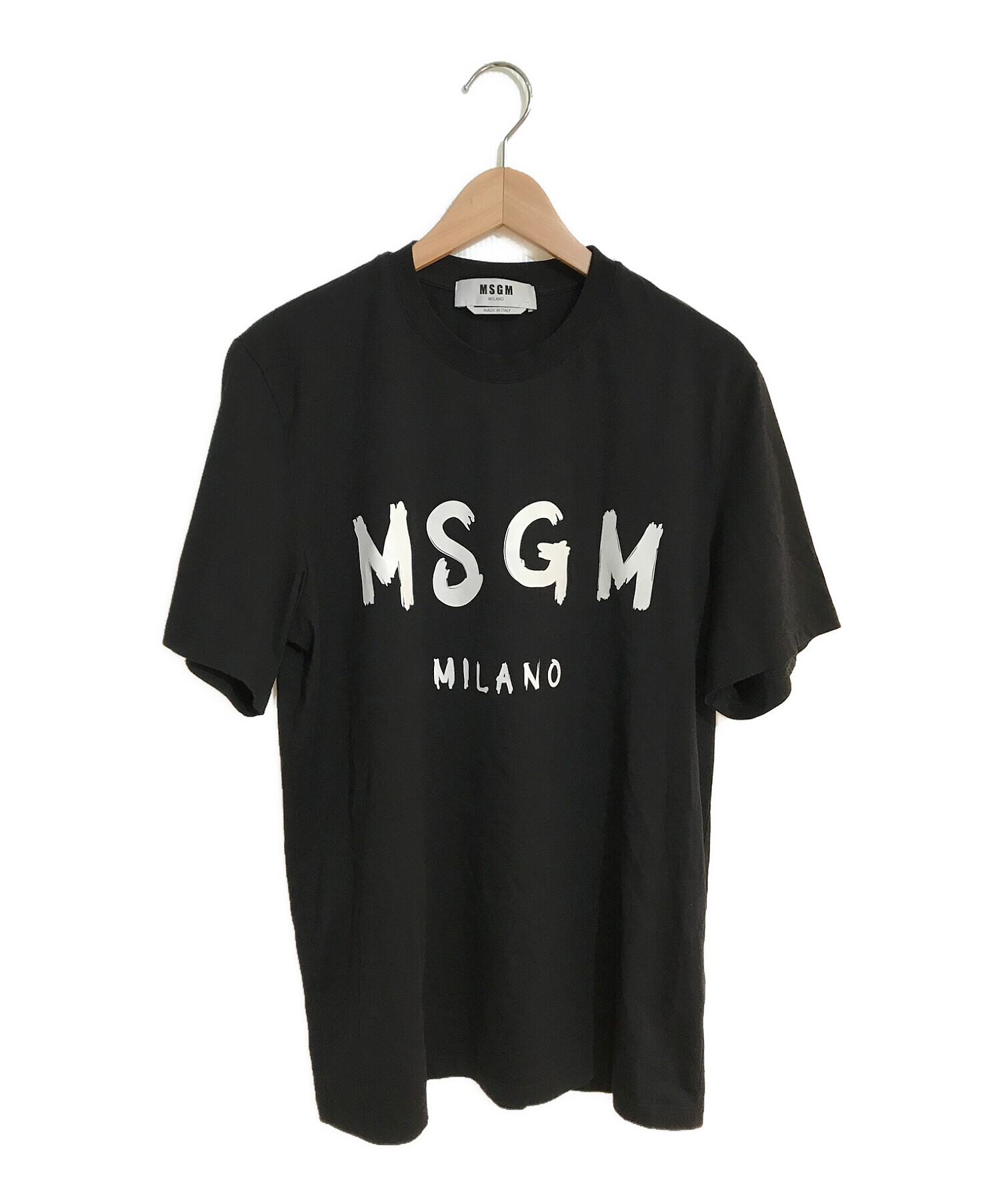 MSGM (エムエスジーエム) クルーネックオーバーサイズカットソー ブラック サイズ:SIZE S