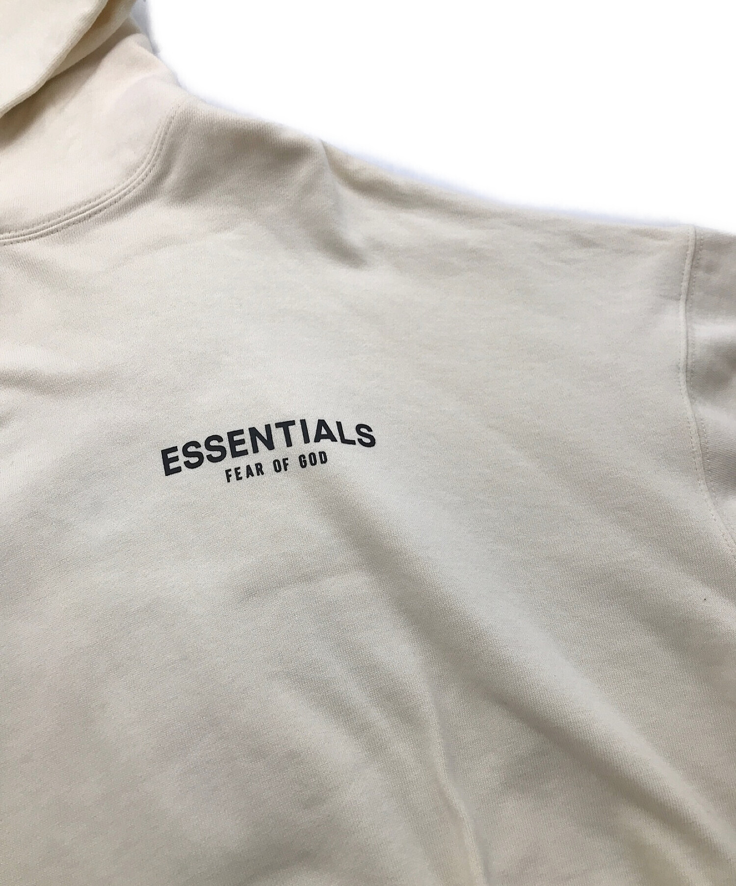 FOG ESSENTIALS (フィアオブゴッド エッセンシャル) 裏起毛 バックスタープリント プルオーバーパーカー ベージュ サイズ:SIZE M