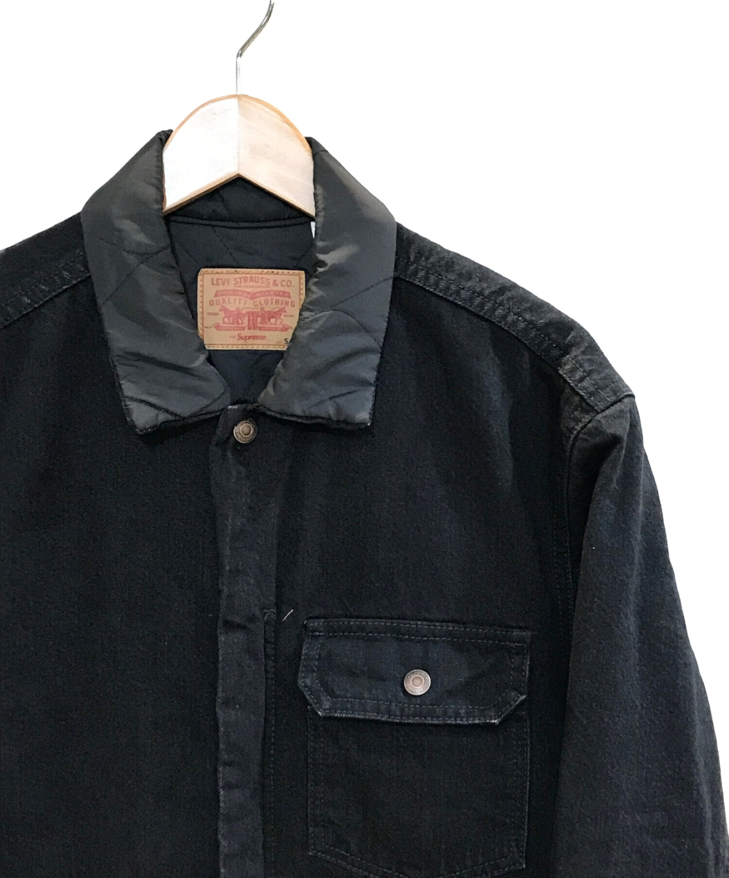 Supreme×LEVIS (シュプリーム×リーバイス) Denim Coveralls ブラック サイズ:SIZE S