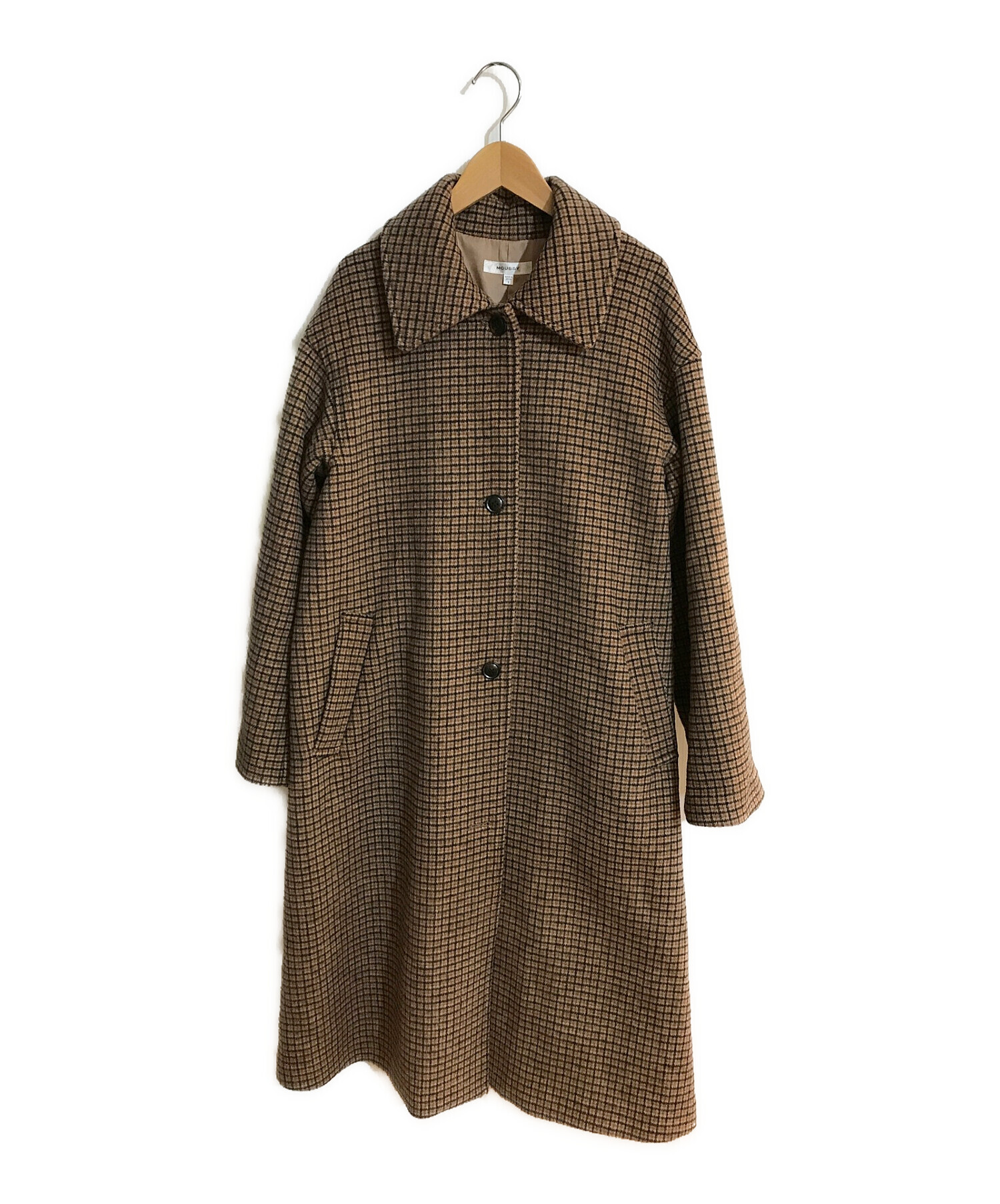 中古・古着通販】moussy (マウジー) BACK TUCK A LINE CHECK コート ...