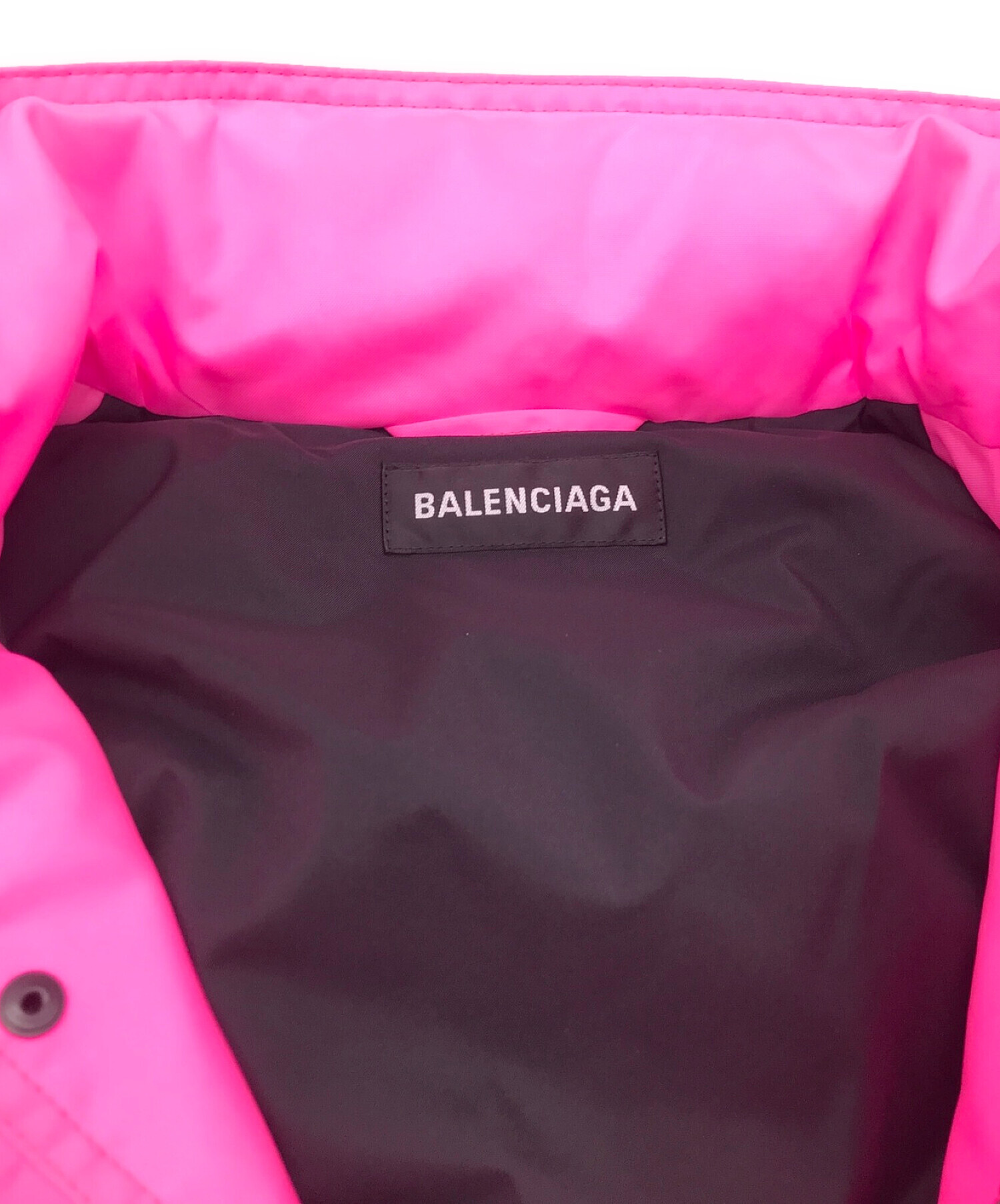 BALENCIAGA (バレンシアガ) アシンメトリー中綿コート ピンク サイズ:SIZE 42