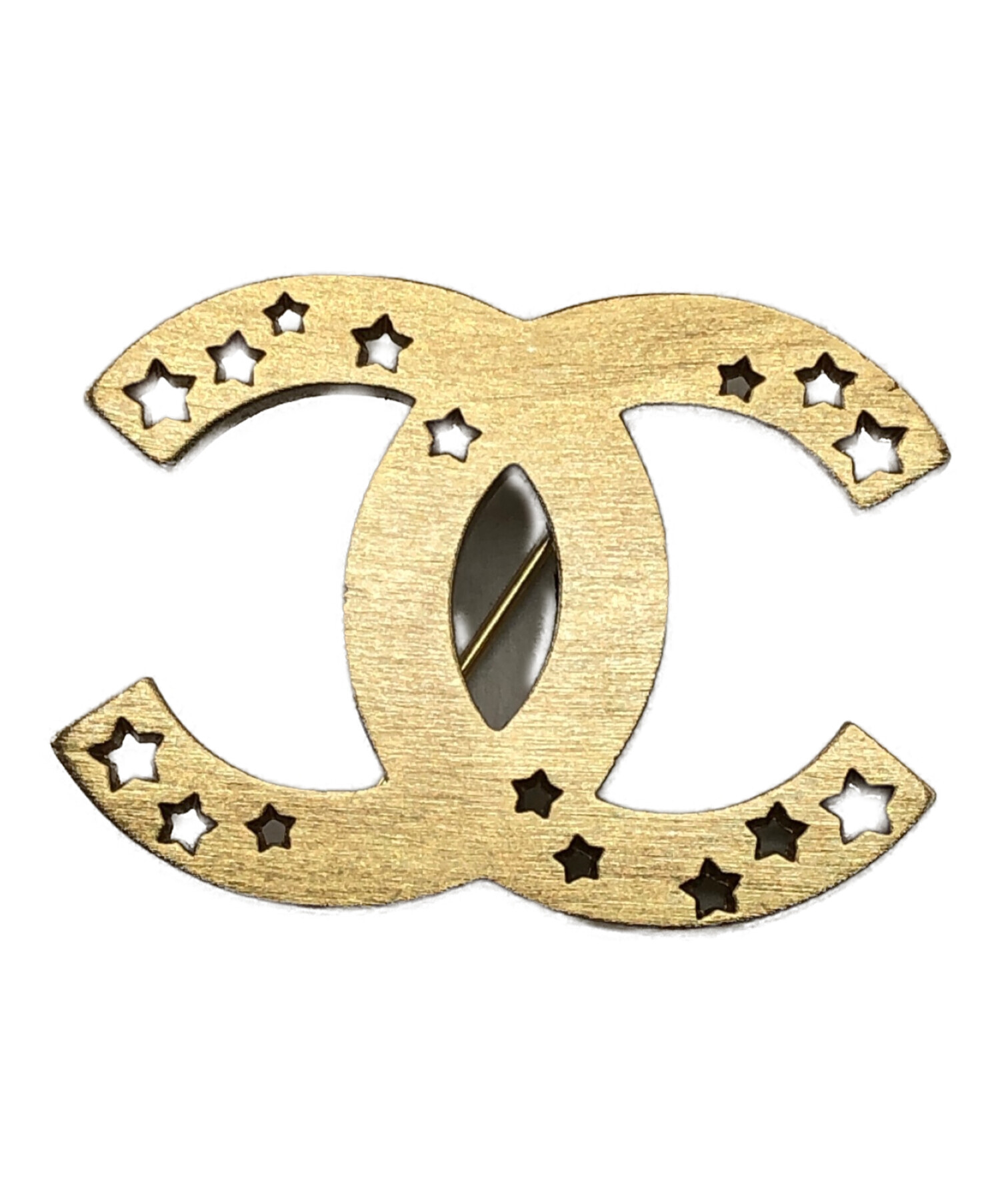 シャネル ココマーク ゴールドの星入り　ブローチ約横4×縦5cm