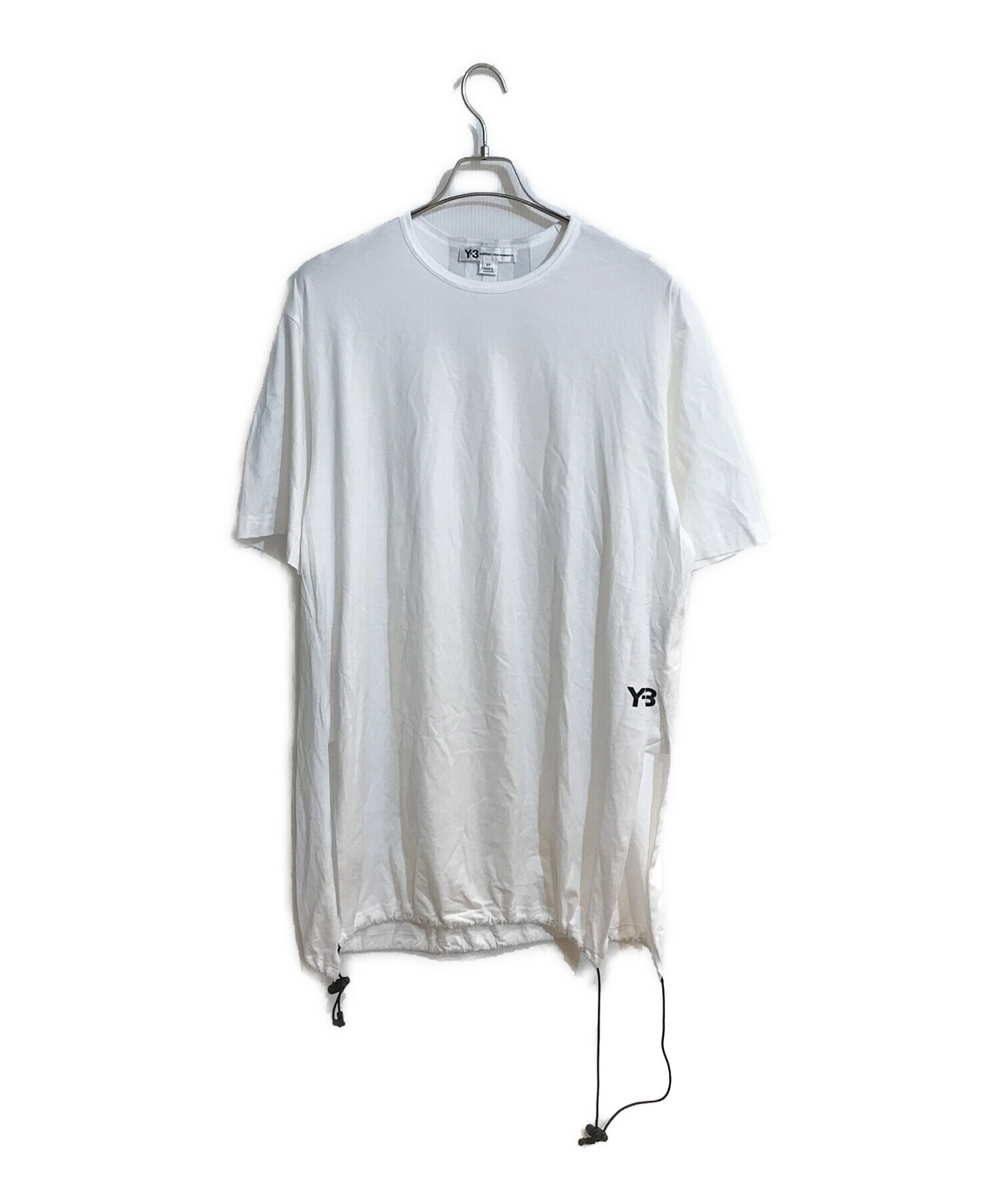 Y-3 (ワイスリー) Drawstring Long Tee /ドローストリング ロングTシャツ ホワイト サイズ:Ｓ