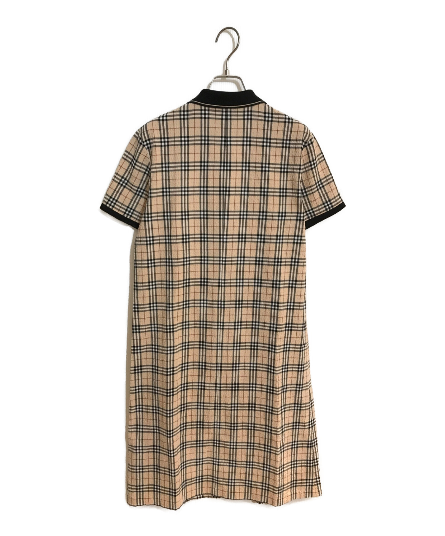 BURBERRY GOLF (バーバリーゴルフ) ハーフボタン ワンピース ブラウン サイズ:L