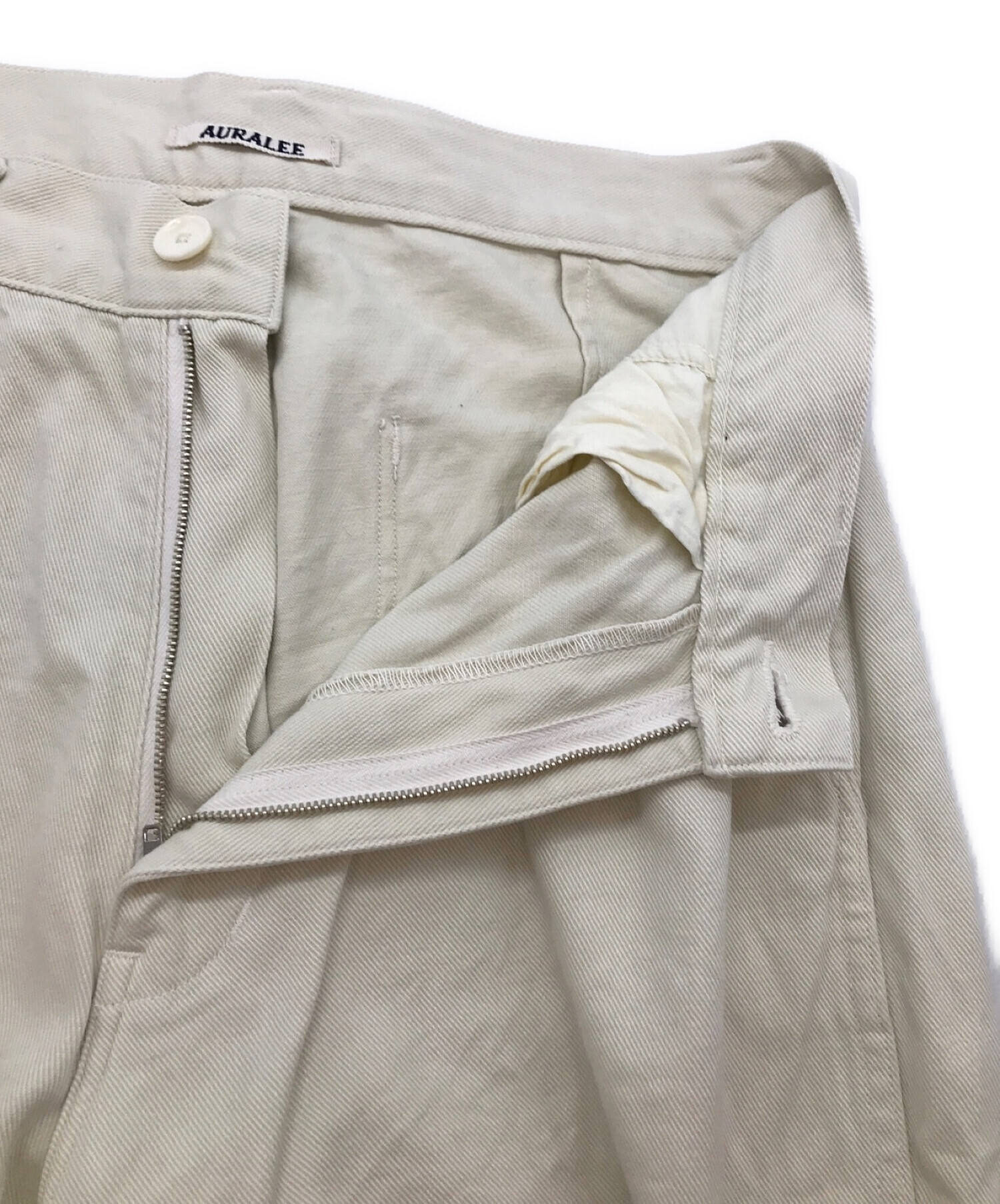 AURALEE (オーラリー) LOOSE TWILL WIDE PANT/ルーズツイルワイドパンツ ベージュ サイズ:3