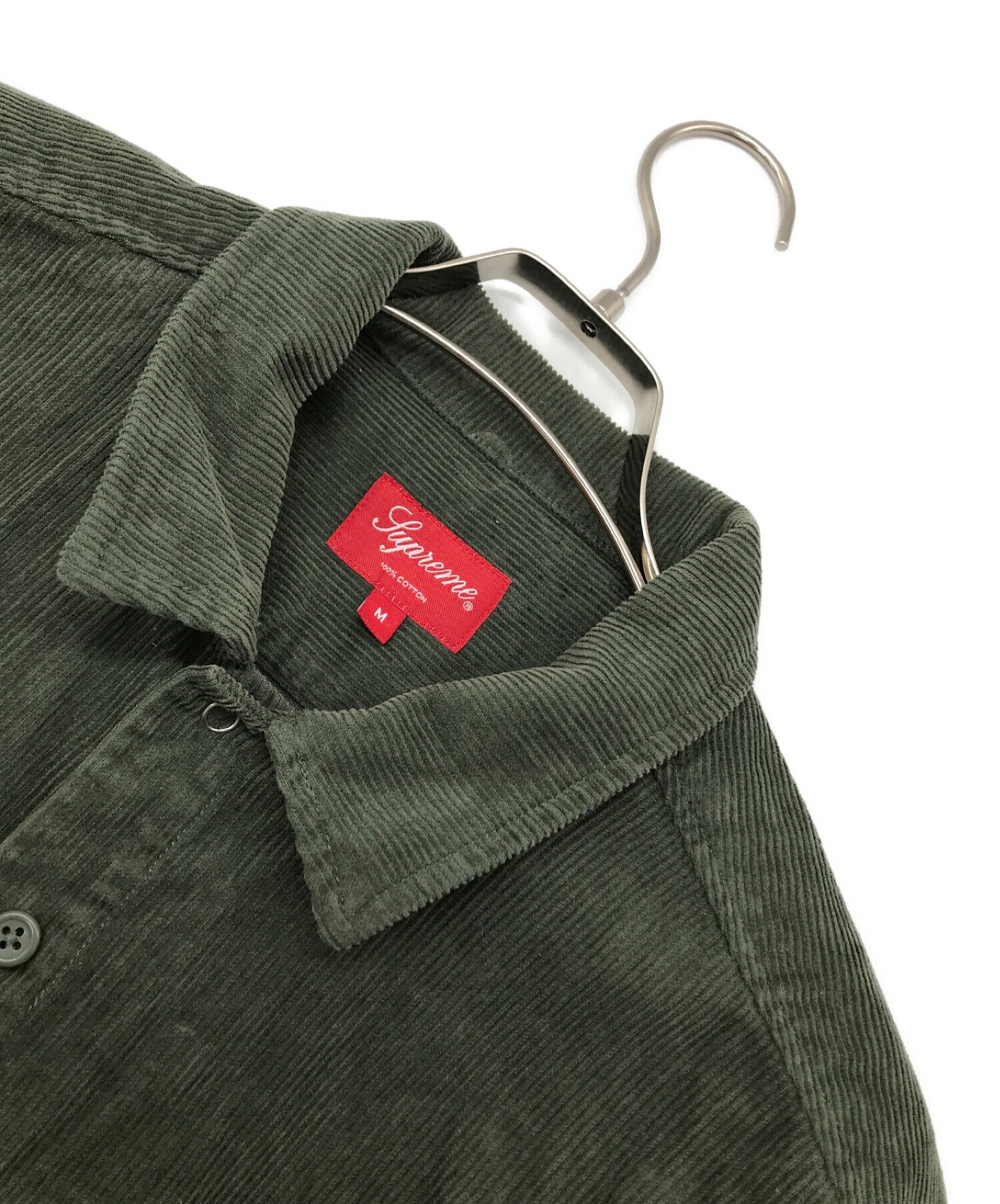 SUPREME (シュプリーム) Gonz Corduroy Work Shirt/コンズコーデュロイワークシャツ グリーン サイズ:Ｍ