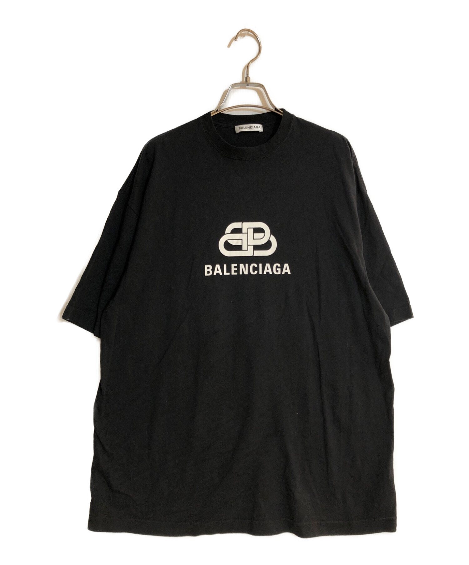 BALENCIAGA (バレンシアガ) オーバーサイズ BBロゴ Tシャツ ブラック サイズ:XS