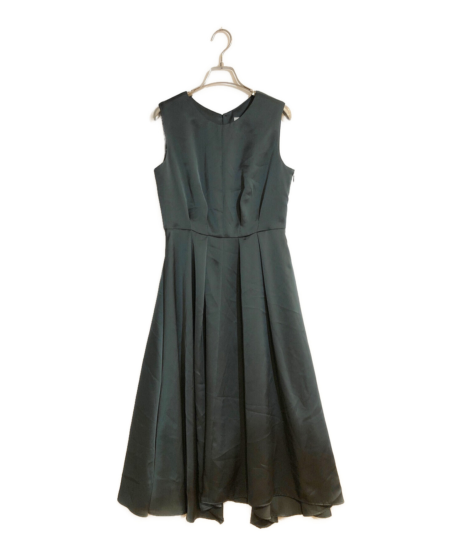 AIMER (エメ) サテンタックアシンメトリースカートドレス グリーン サイズ:SIZE M