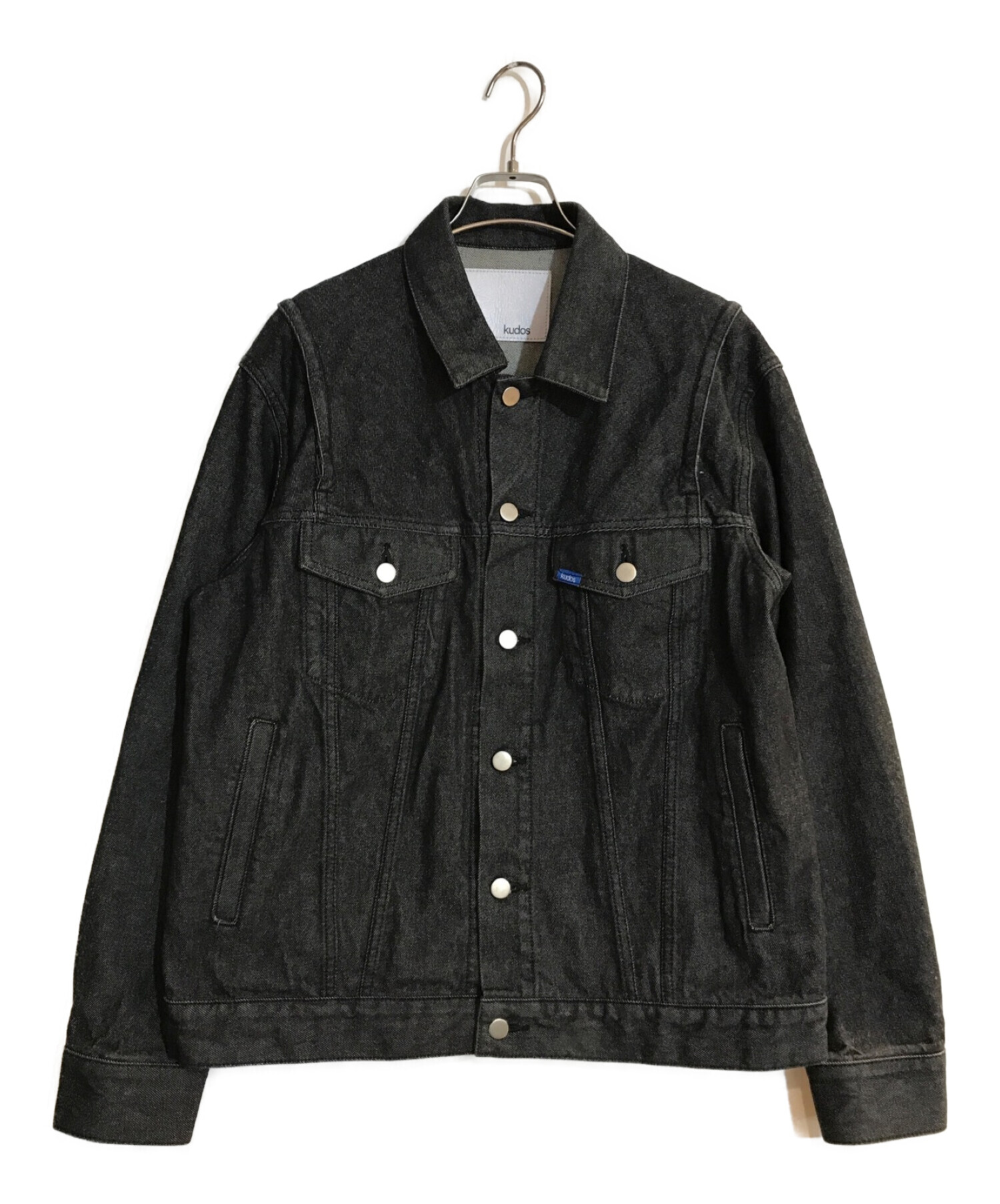 kudos (クードス) ZIP-OPEN SLIT DENIM JACKET/ジップオープンスリットデニムジャケット ブラック サイズ:1