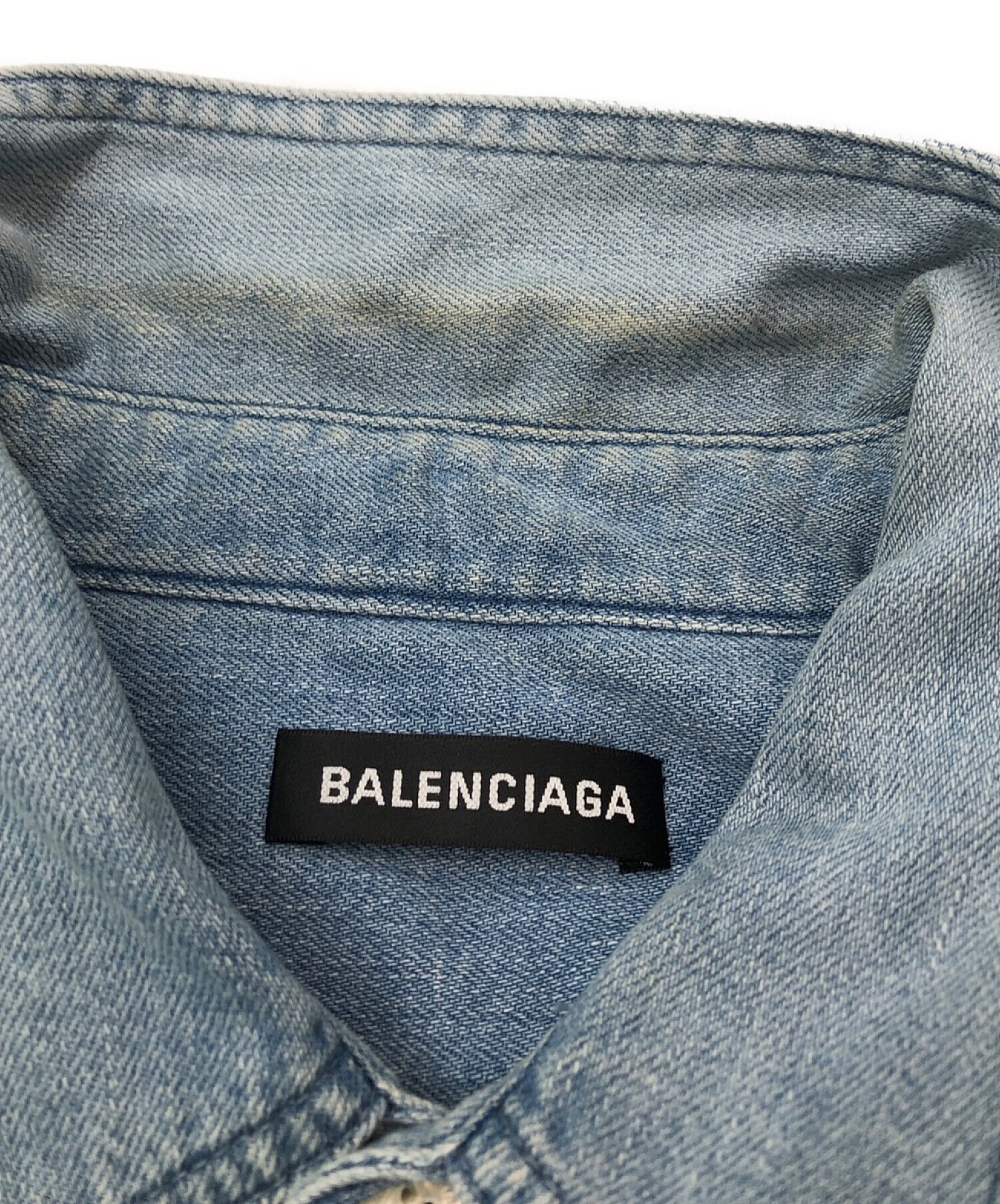 BALENCIAGA (バレンシアガ) Layard Denim Shirt/レイヤードデニムシャツ インディゴ サイズ:39