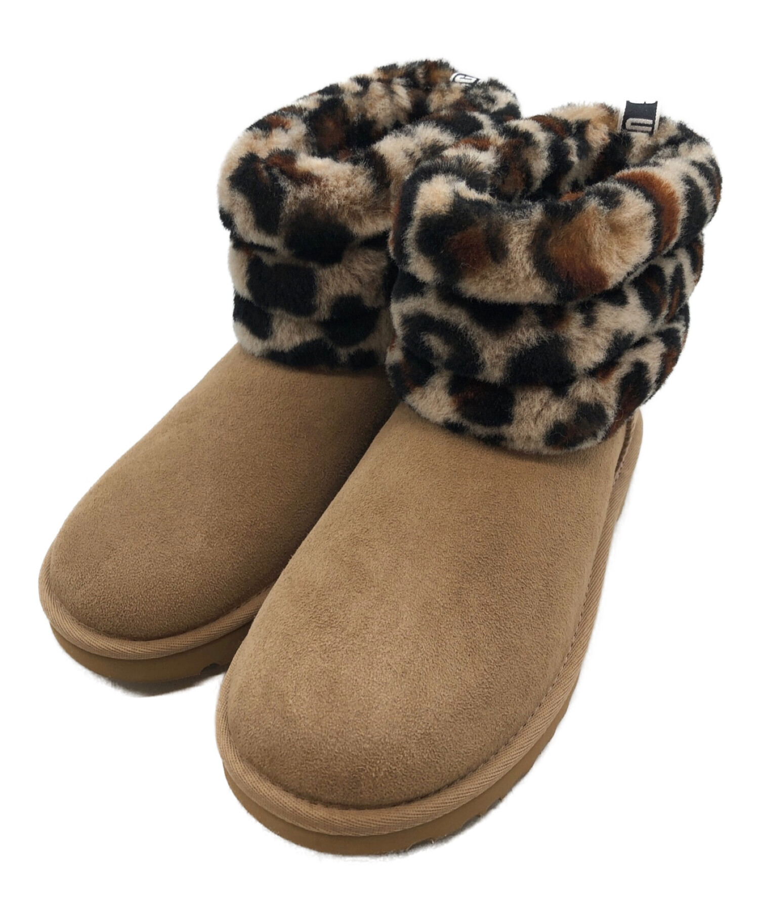 UGG (アグ) FLUFF MINI QUILTED LEOPARD/フラッフ ミニ キルテッド レオパード ブラウン サイズ:UK 4