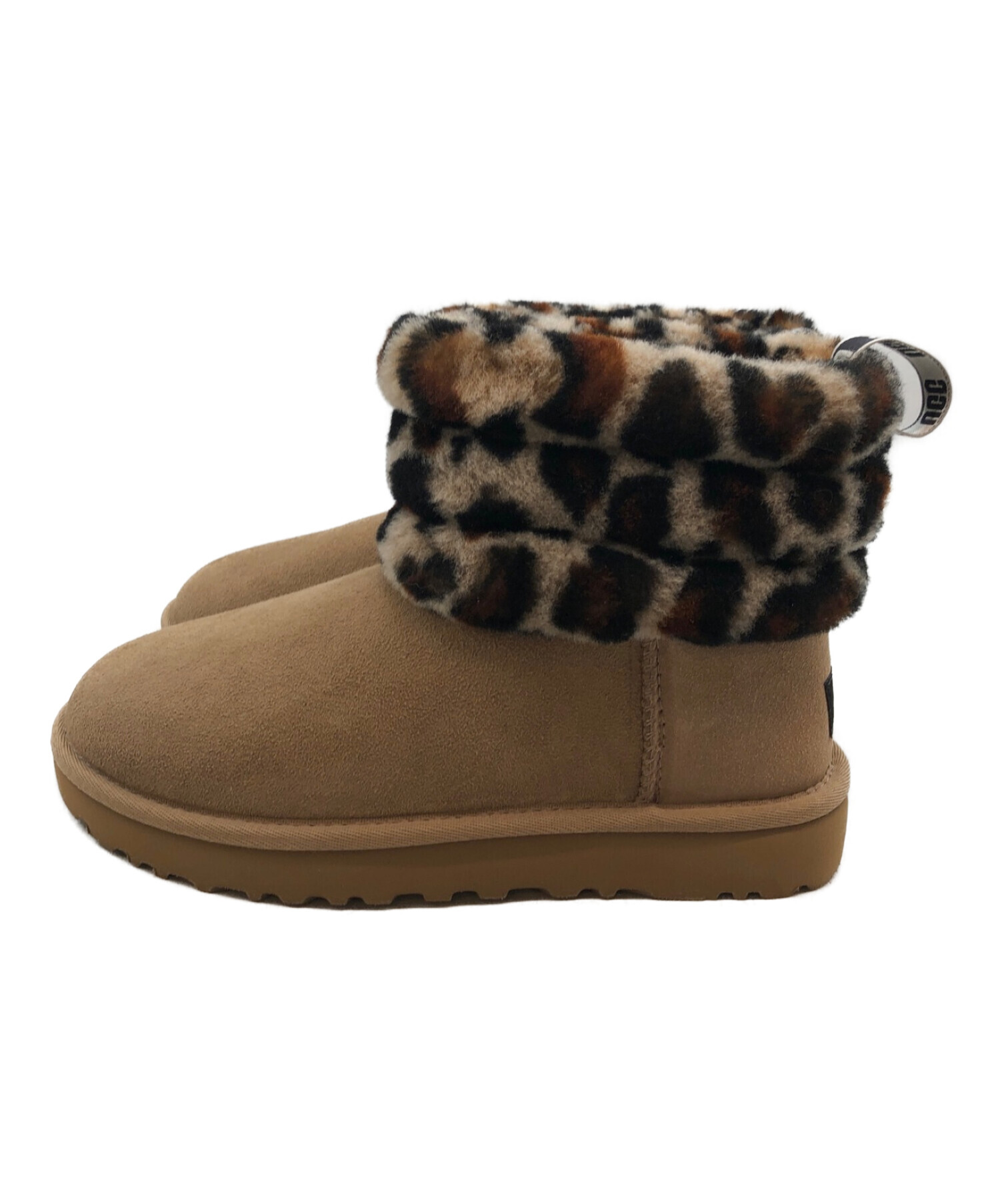 UGG (アグ) FLUFF MINI QUILTED LEOPARD/フラッフ ミニ キルテッド レオパード ブラウン サイズ:UK 4