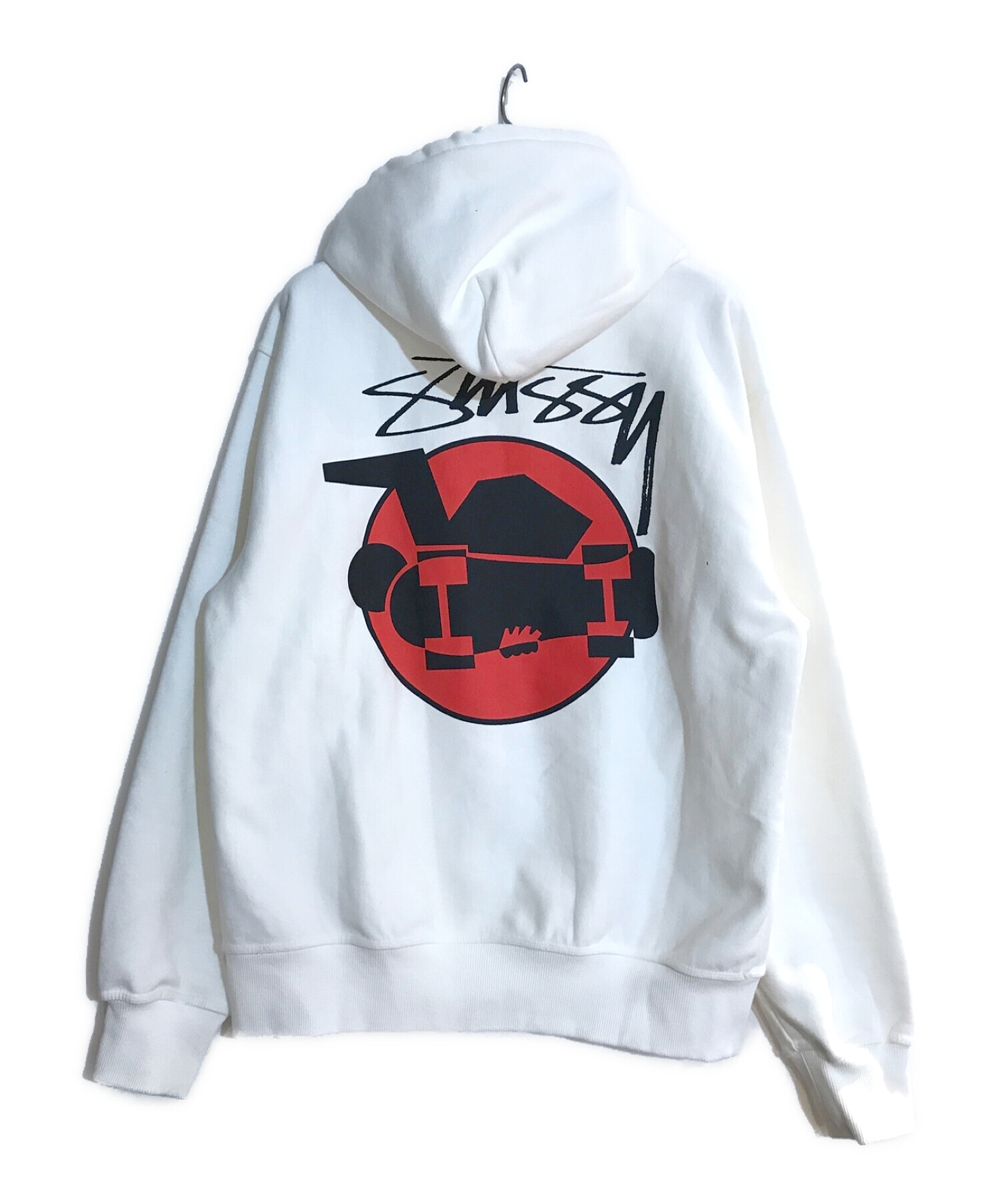 stussy (ステューシー) SKATEMAN HOODIE ホワイト サイズ:L