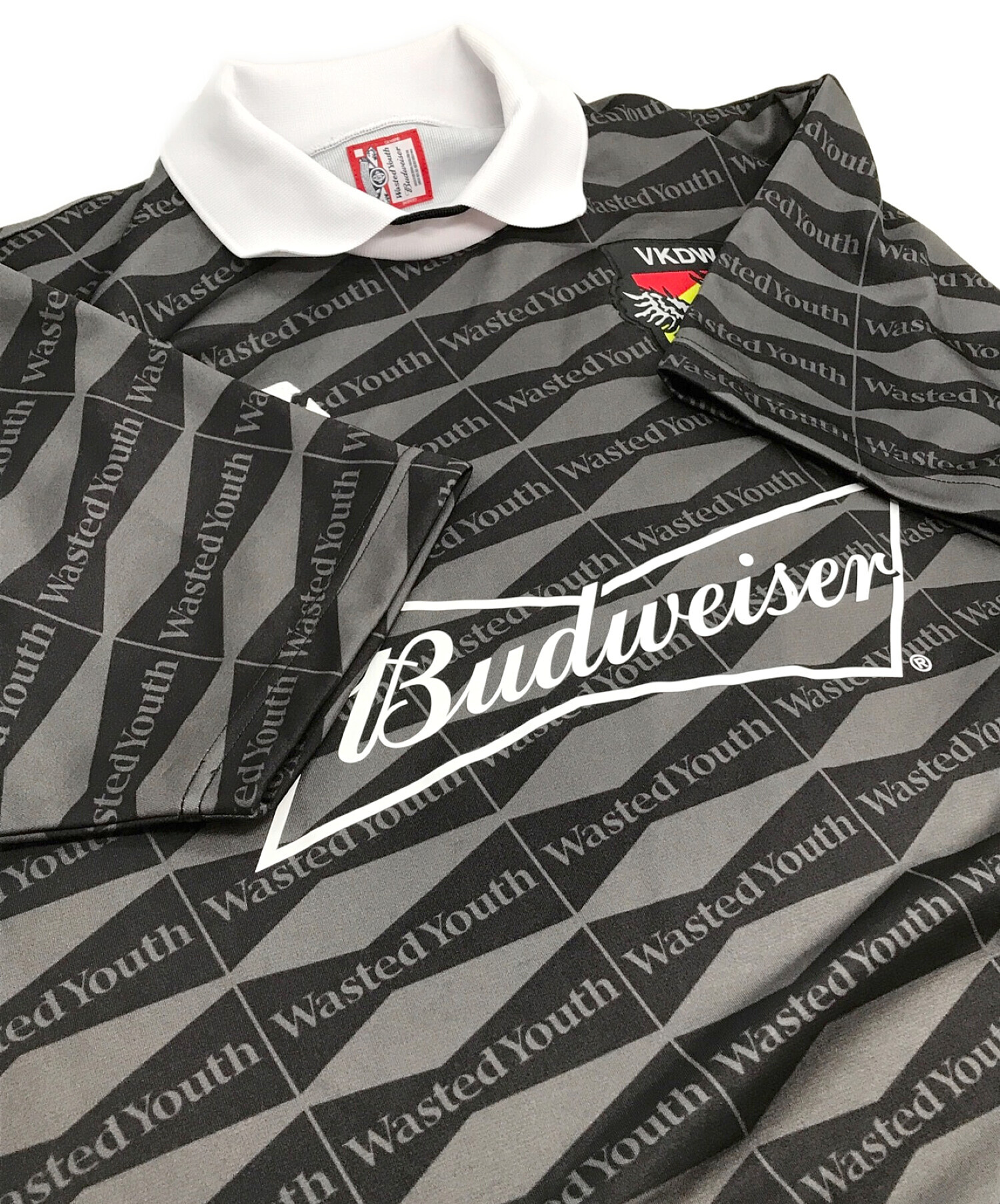 Wasted Youth x Budweiser (ウェイステッド ユース×バドワイザー) SOCCER GAME SHIRT ブラック  サイズ:SIZE M