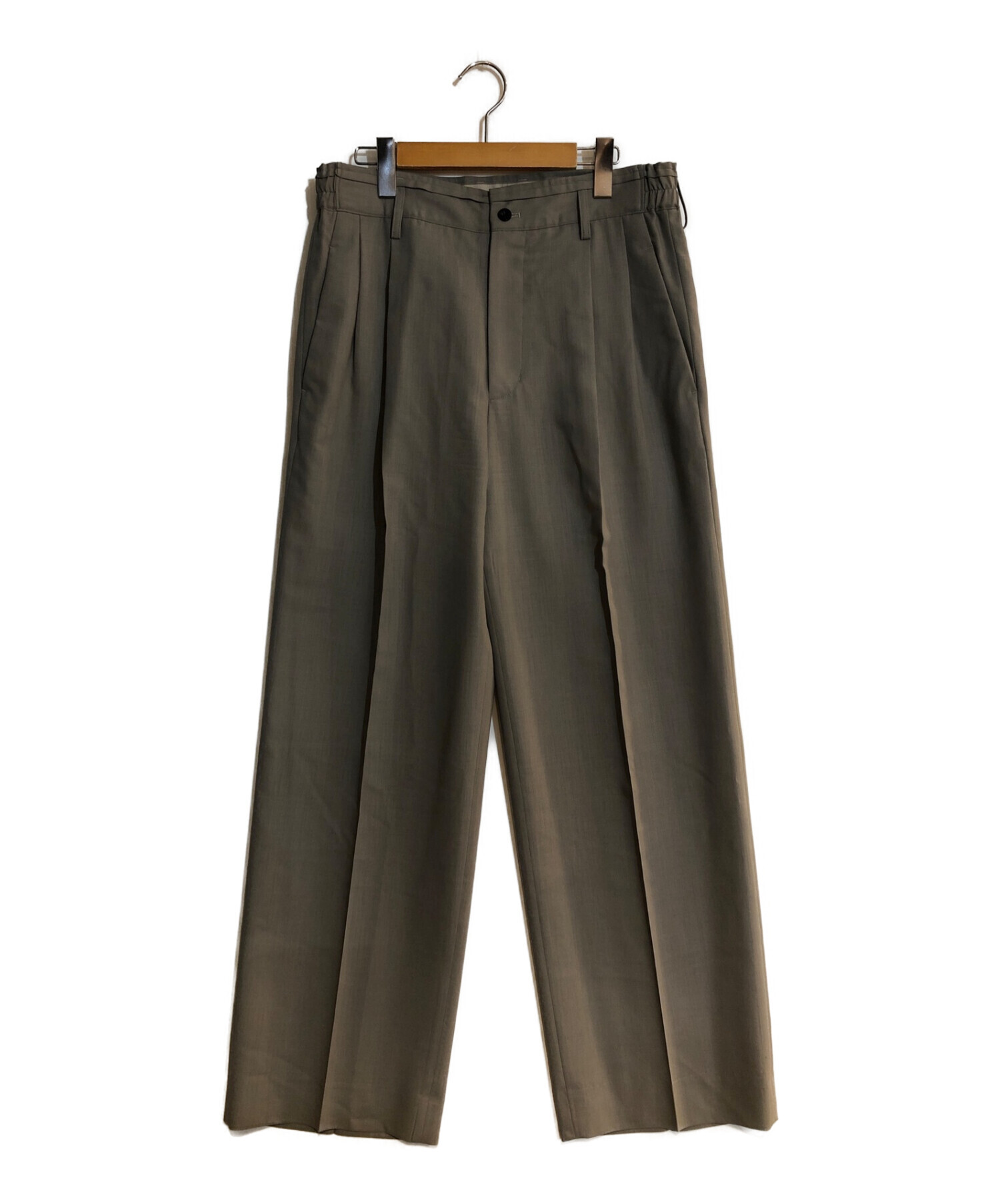 中古・古着通販】IRENISA (イレニサ) TWO TUCKS WIDE PANTS グレー