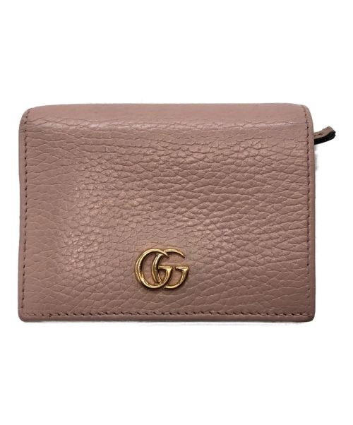 中古・古着通販】GUCCI (グッチ) レザー カードケース ピンク