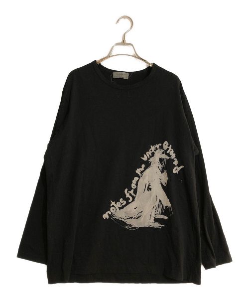 中古・古着通販】YOHJI YAMAMOTO (ヨウジヤマモト) 丸首長袖 抜染 メッセージPT ブラック サイズ:size 3｜ブランド・古着通販  トレファク公式【TREFAC FASHION】スマホサイト