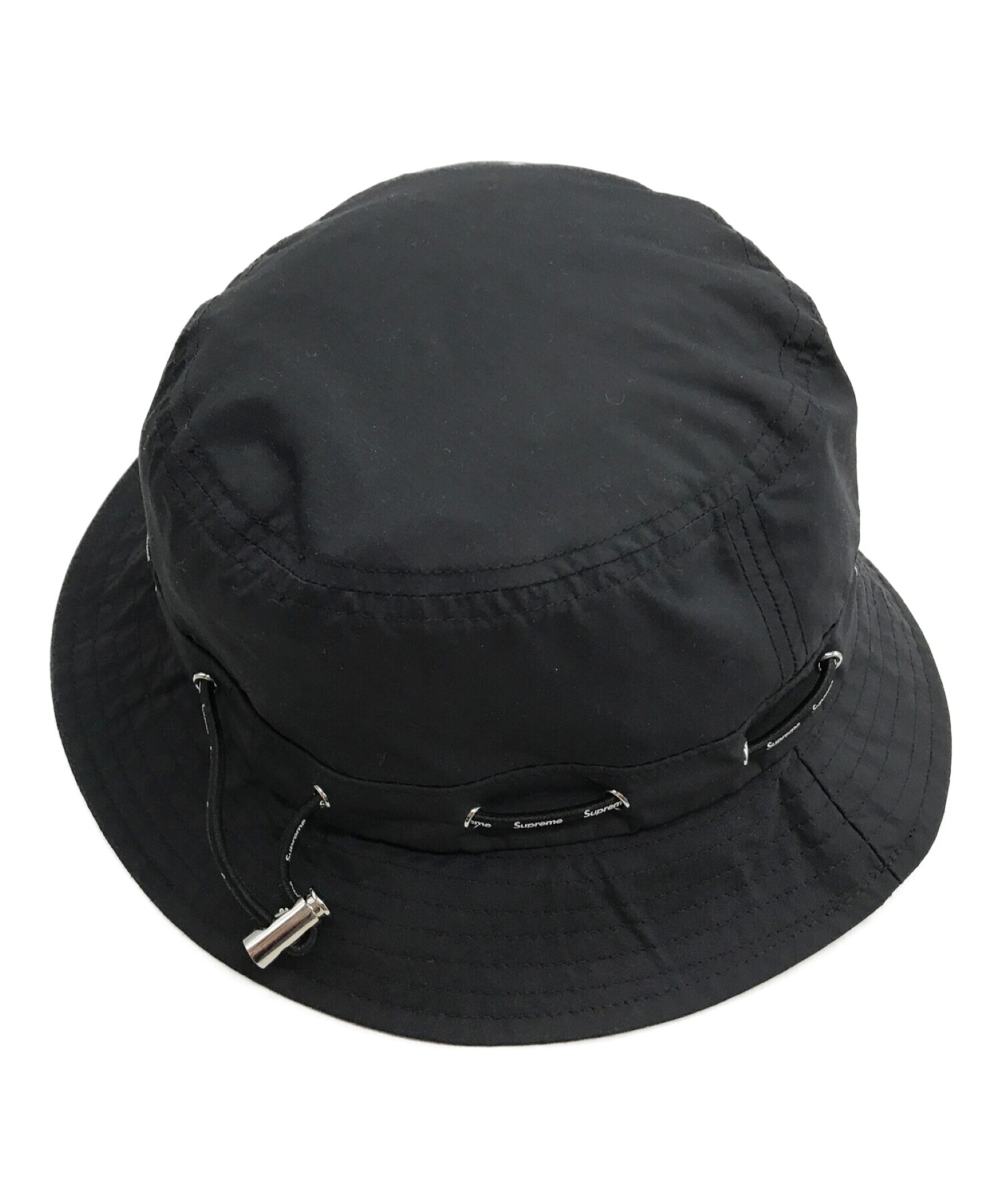 SUPREME (シュプリーム) SHOCKCORD NYLON CRUSHER HAT/ショックコード ナイロン クラッシャー ハット ブラック  サイズ:SIZE M