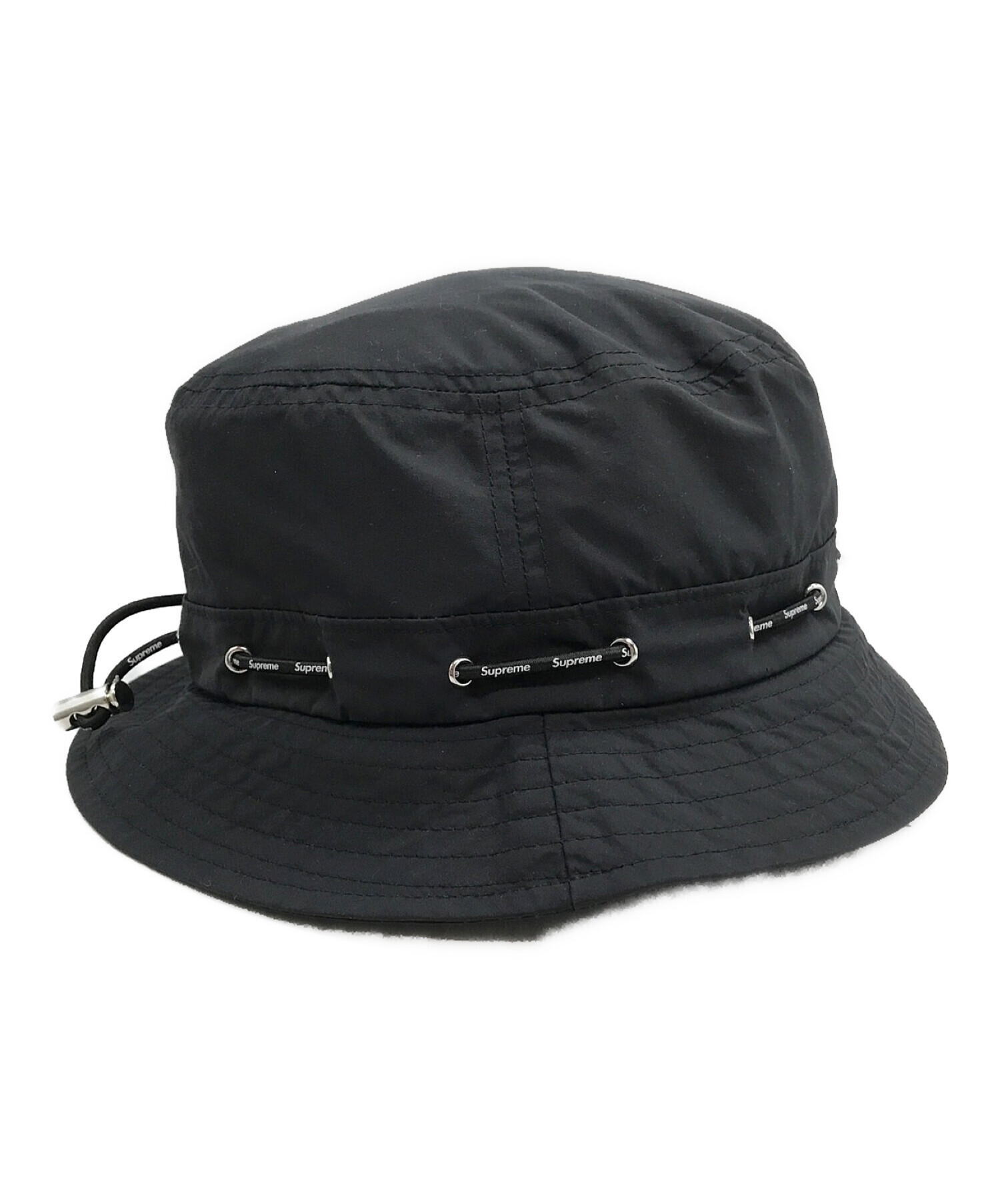 SUPREME (シュプリーム) SHOCKCORD NYLON CRUSHER HAT/ショックコード ナイロン クラッシャー ハット ブラック  サイズ:SIZE M