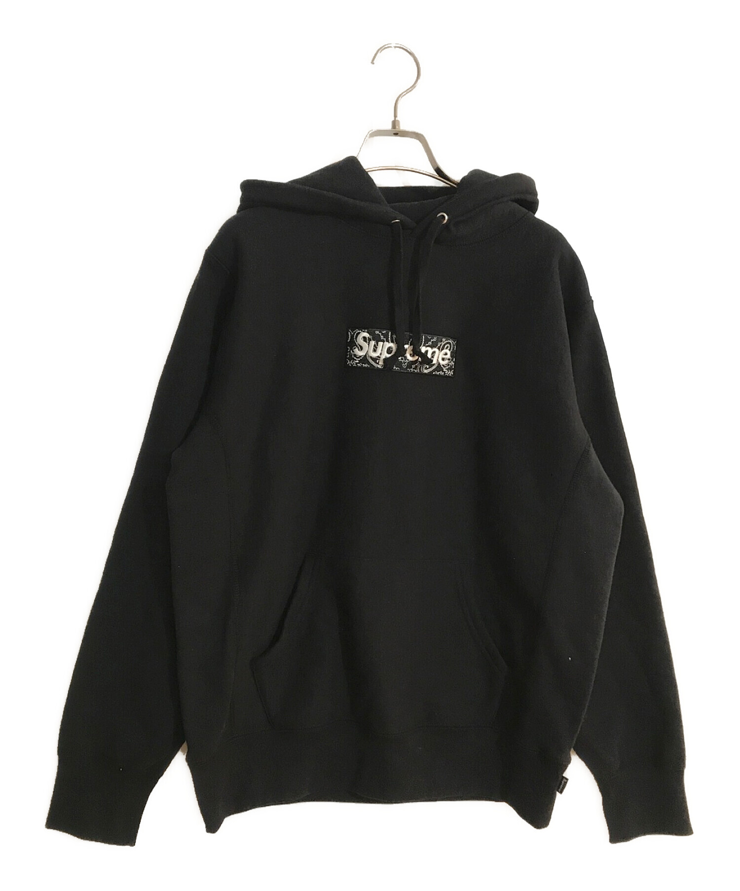 SUPREME (シュプリーム) Bandana Box Logo Hooded Sweatshirt/バンダナ ボックス ロゴ フーディッド  スウェットシャツ ブラック サイズ:SIZE S