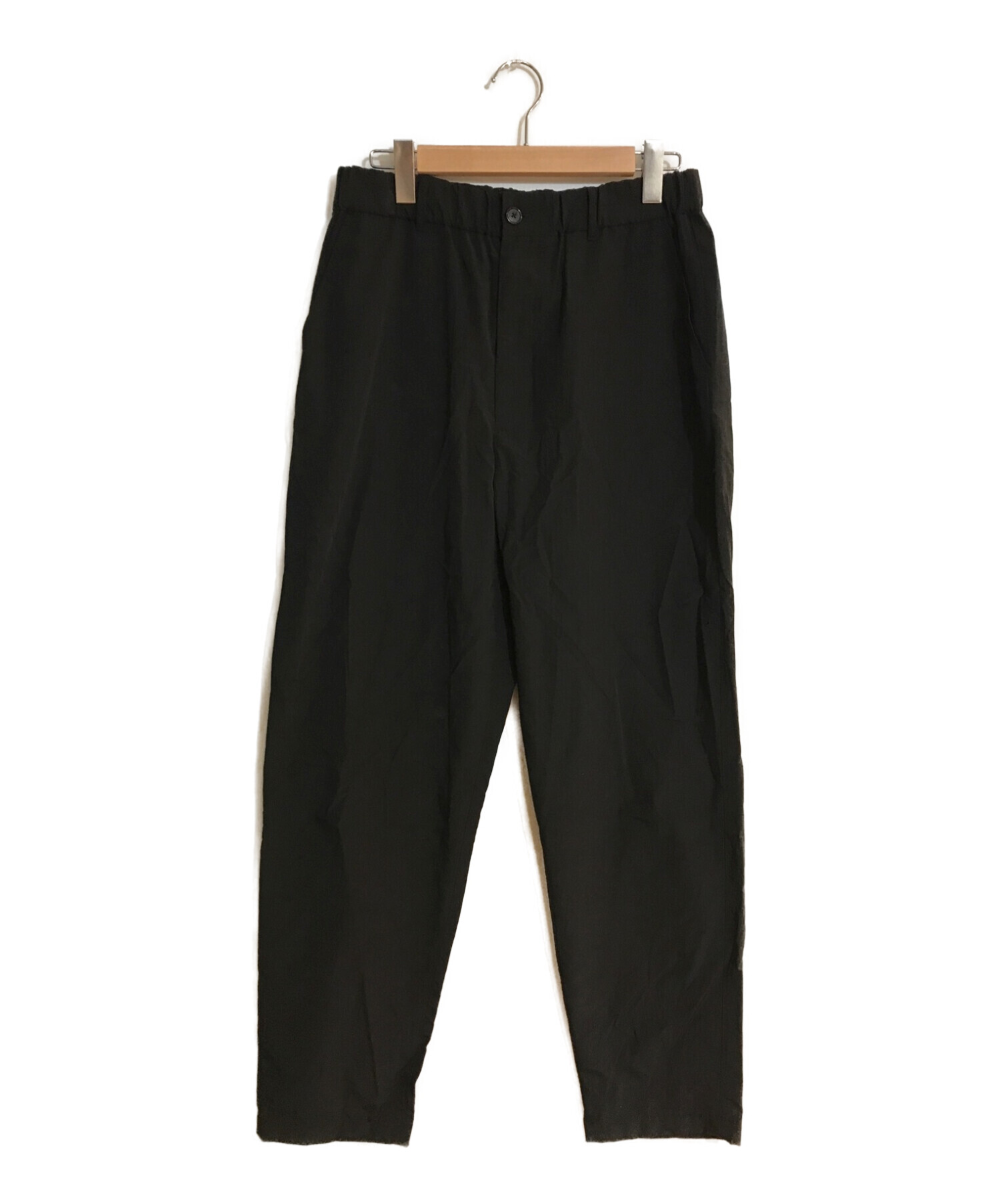 H BEAUTY&YOUTH (エイチ ビューティアンドユース) COTTON×NYLON BALLOON TAPERED  PANTS/コットン×ナイロンバルーンテーパードパンツ ブラック サイズ:SIZE L