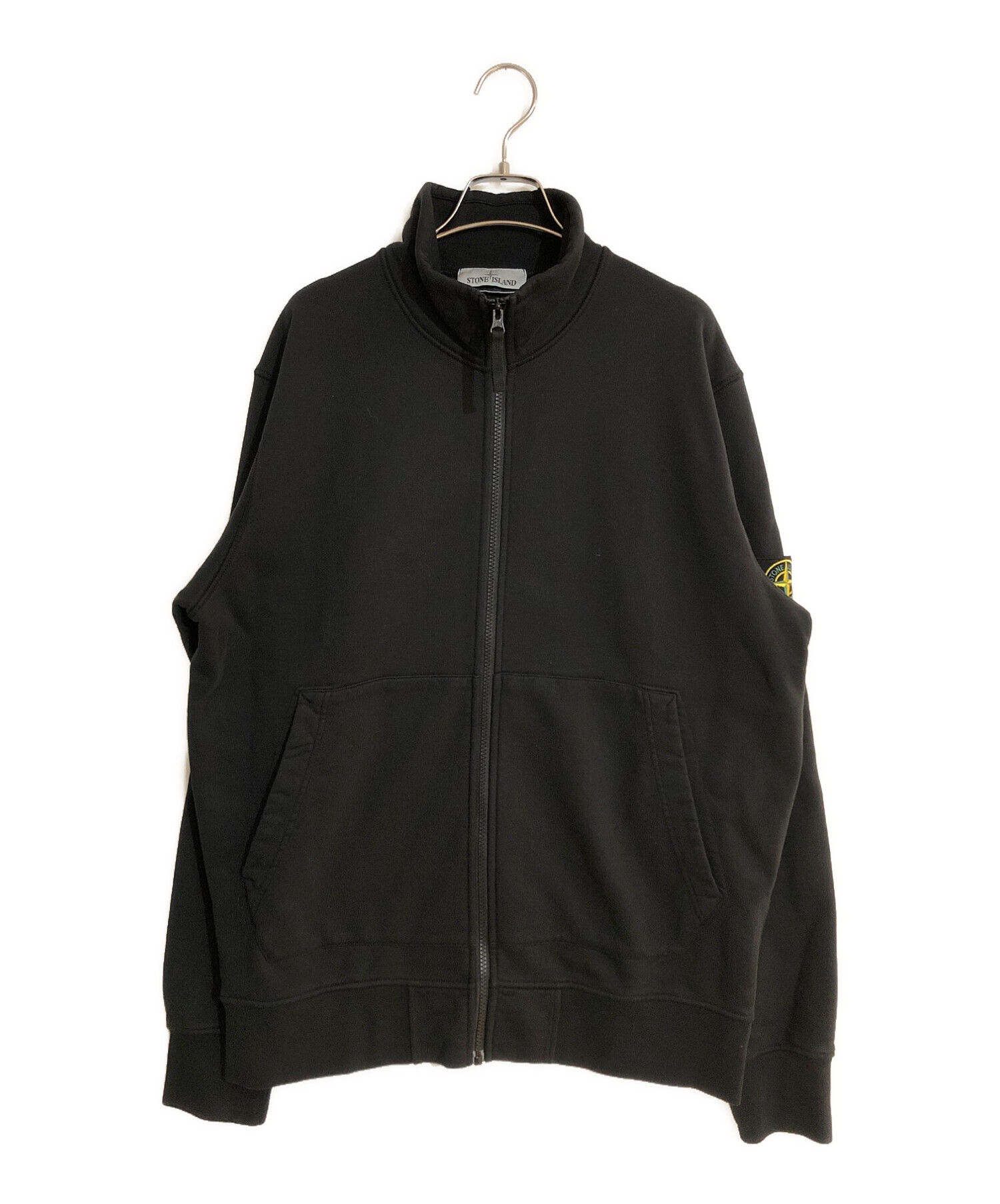 STONE ISLAND (ストーンアイランド) スウェットジップカーディガン ブラック サイズ:XL