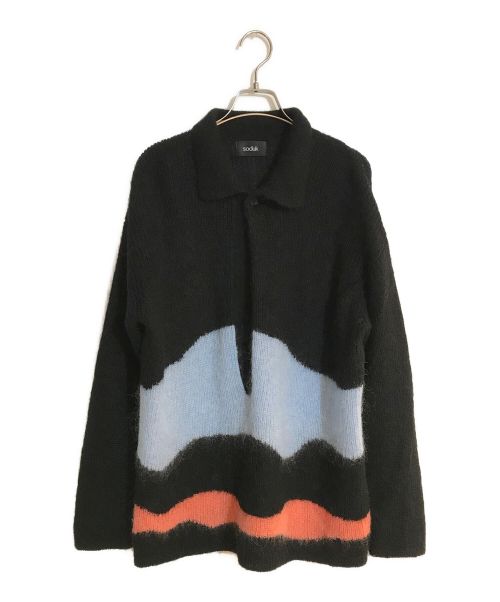 soduk shaggy knit jumper / black