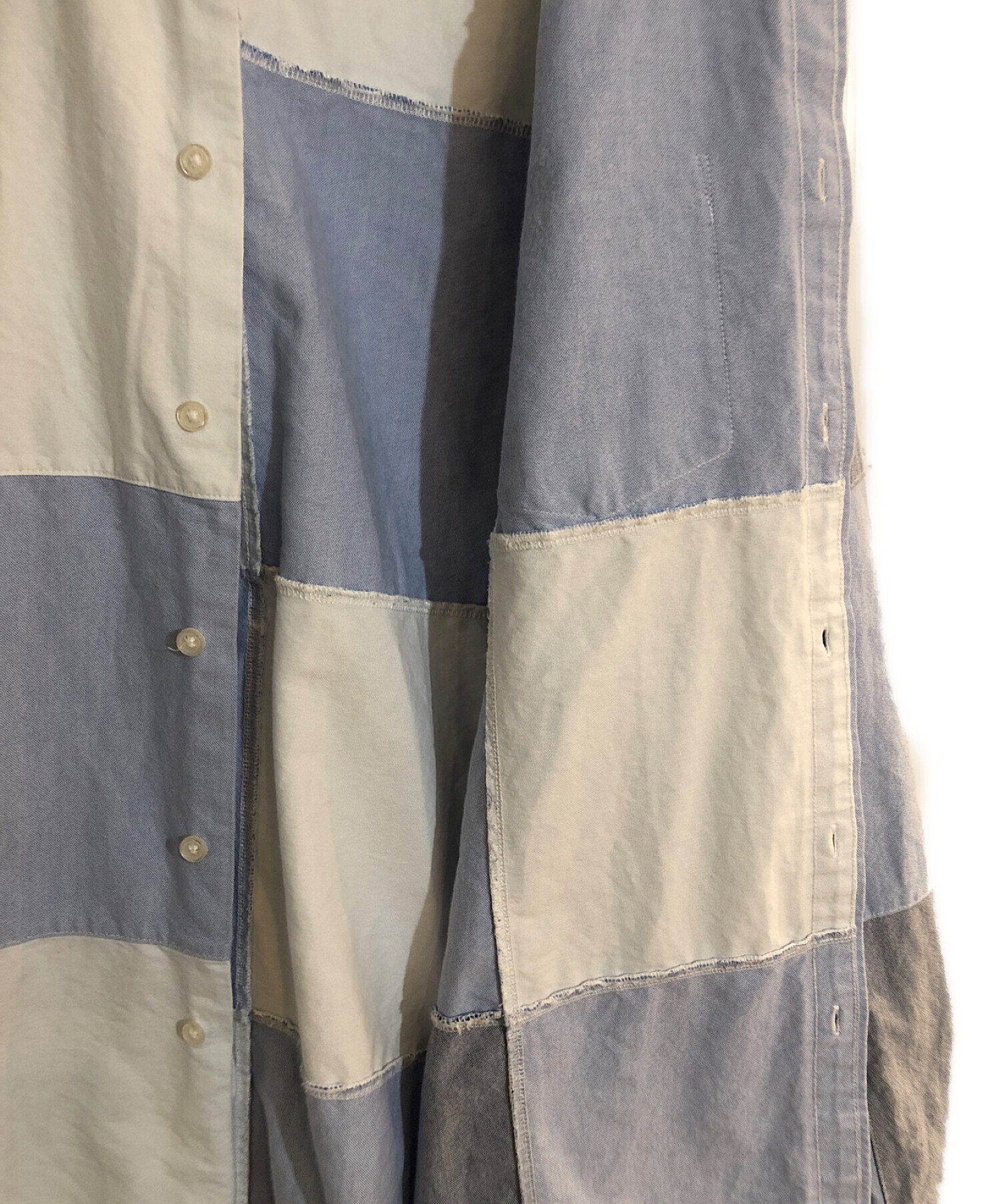 SUPREME (シュプリーム) Patchwork Oxford Shirt/パッチワーク オックスフォード シャツ ネイビー サイズ:SIZE M