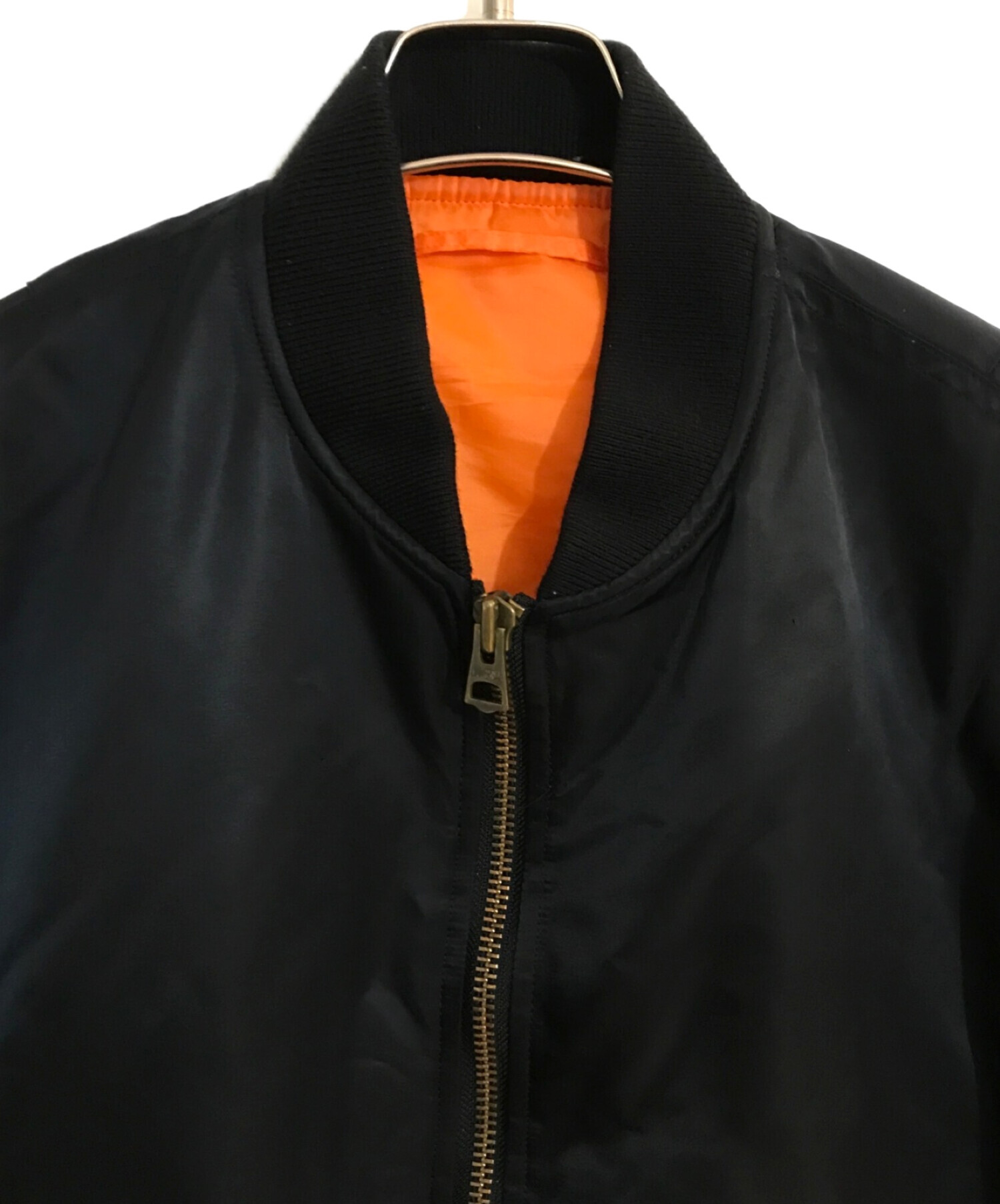 MISTER GENTLEMAN (ミスタージェントルマン) BASIC MA-1 JACKET/ベーシックエムエーワンジャケット ブラック  サイズ:SIZE L