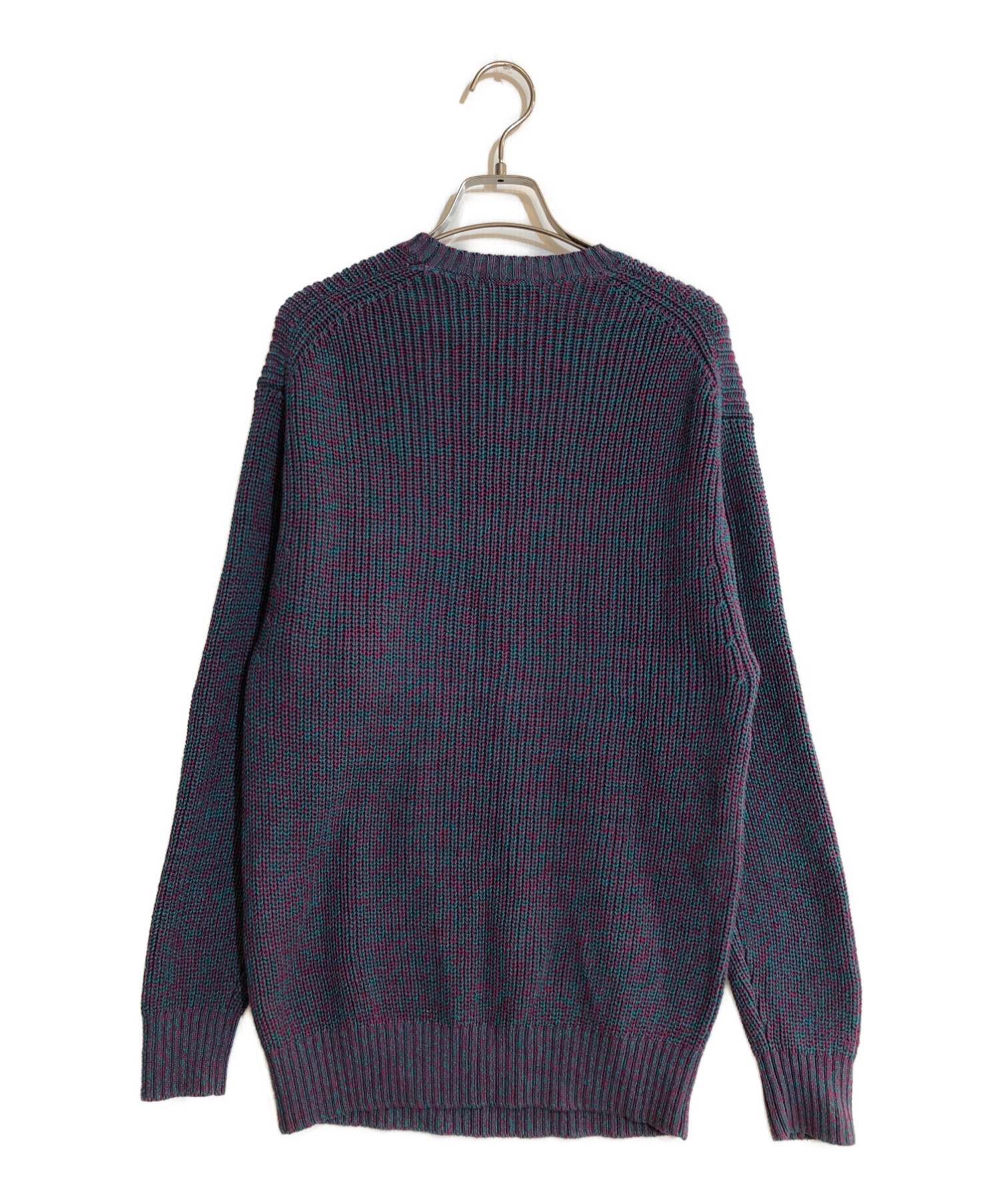 SUPREME (シュプリーム) Melange Rib Knit Sweater/メランジ リッド ニット セーター パープル サイズ:SIZE M