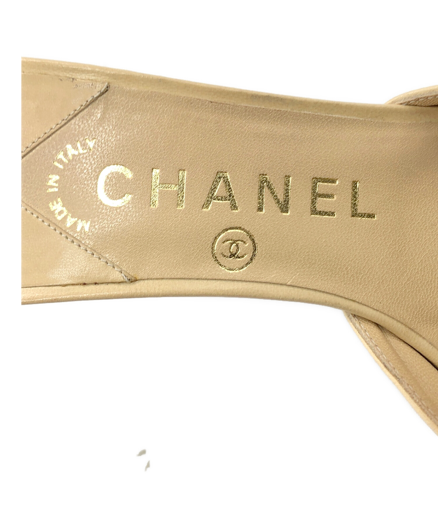 CHANEL (シャネル) ヒールサンダル ベージュ サイズ:SIZE 36 1/2