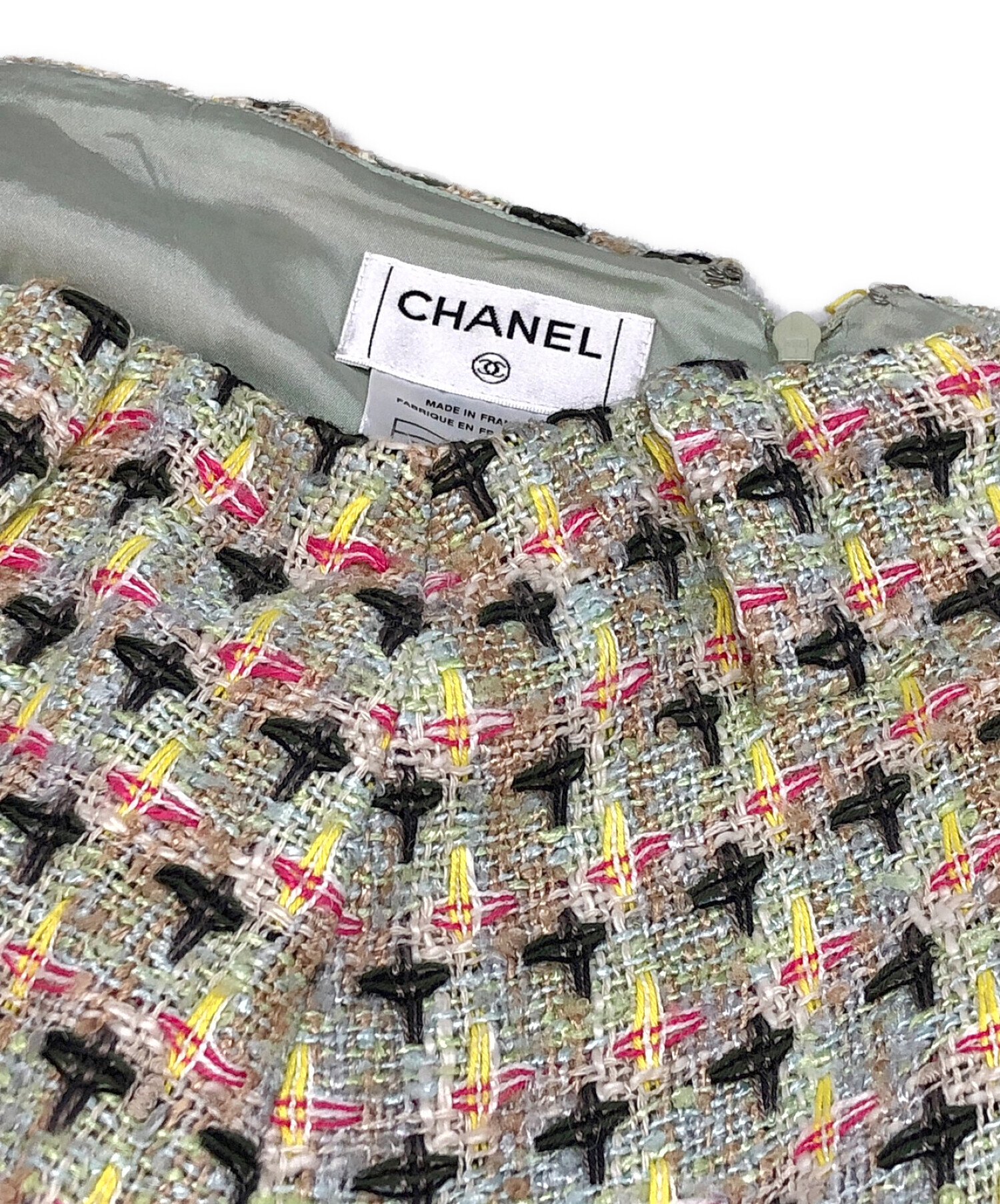 中古・古着通販】CHANEL (シャネル) ツイードスカート マルチカラー