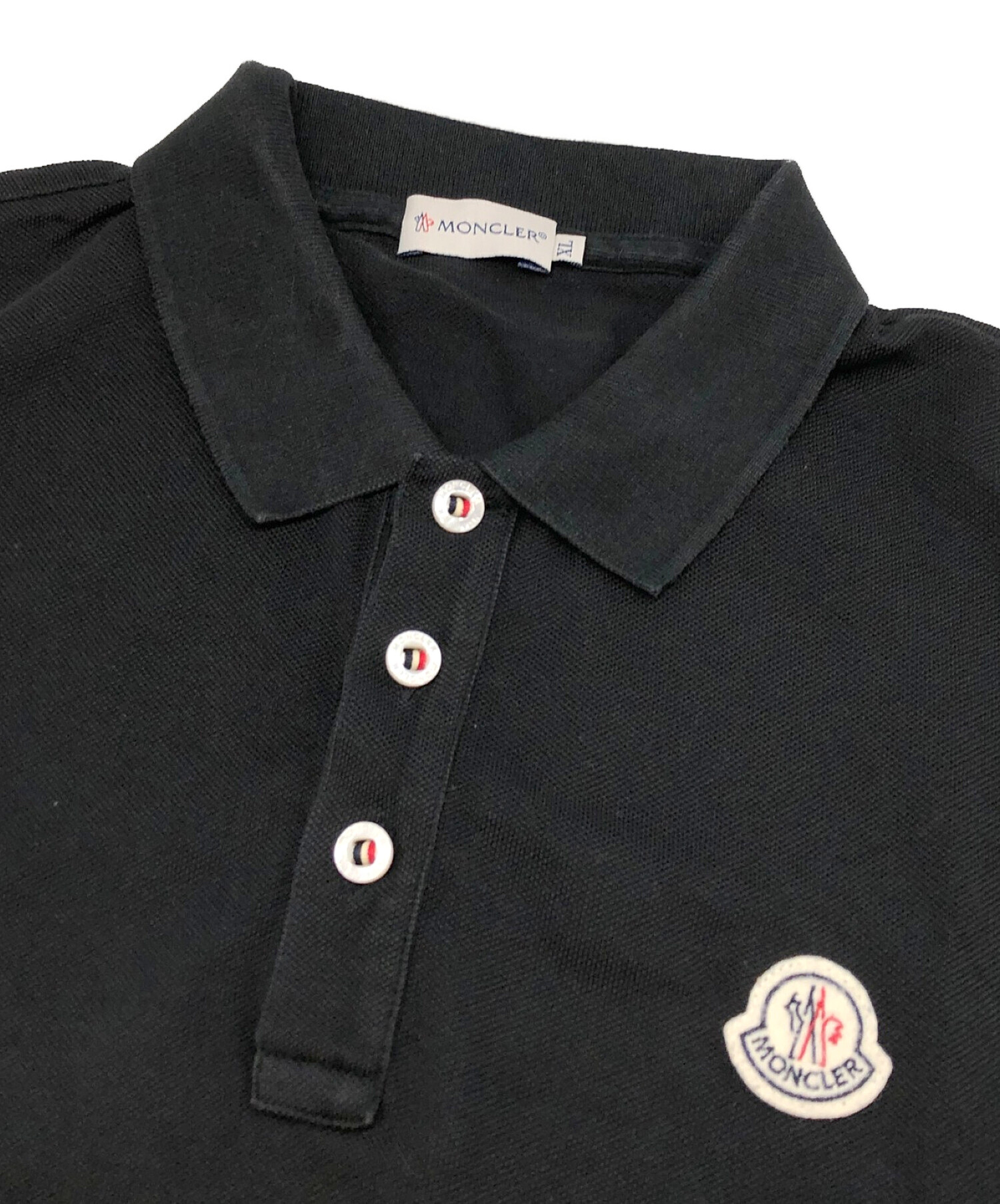 中古・古着通販】MONCLER (モンクレール) ポロシャツ ブラック サイズ