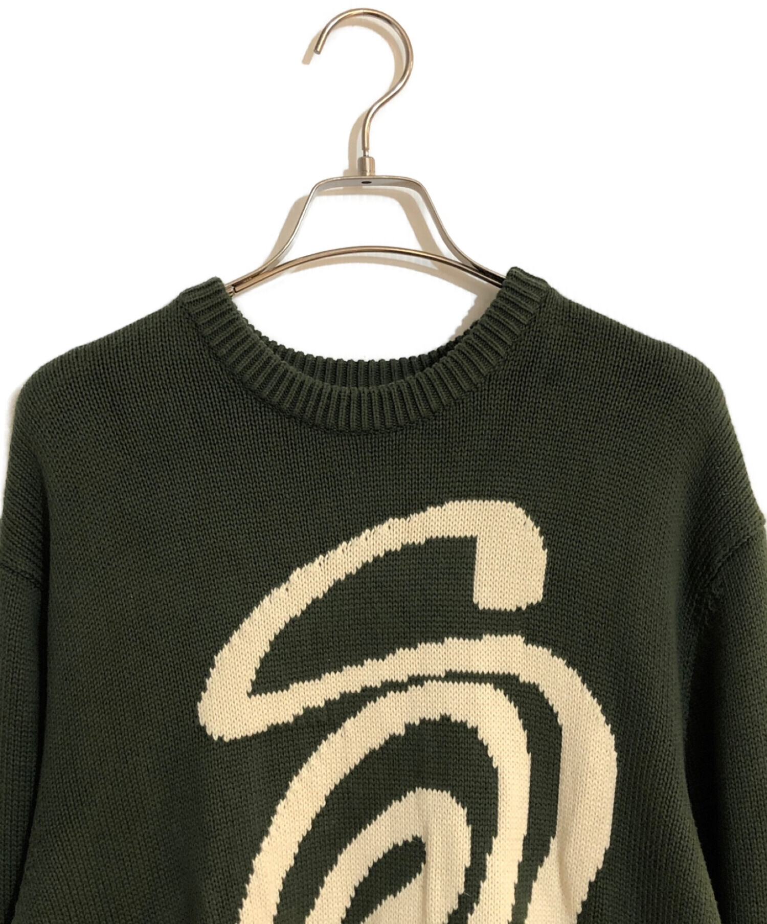 stussy (ステューシー) Curly S Sweater/カーリー S セーター グリーン サイズ:SIZE L