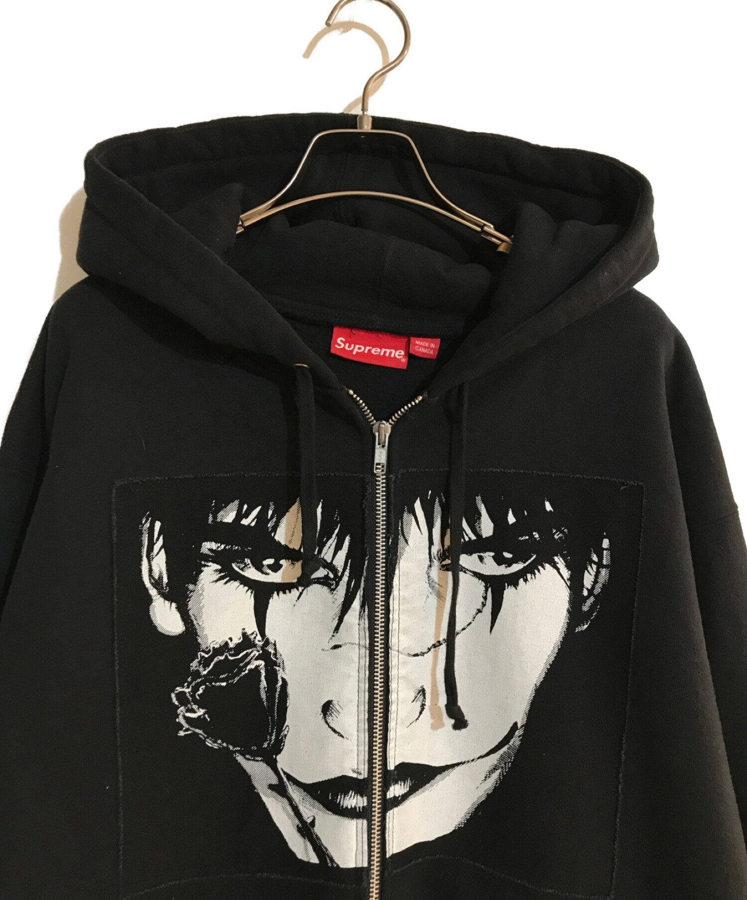 Supreme (シュプリーム) the crow hooded sweatshirt/ザクロウ フーデットスウェットシャツ ブラック  サイズ:SIZE L