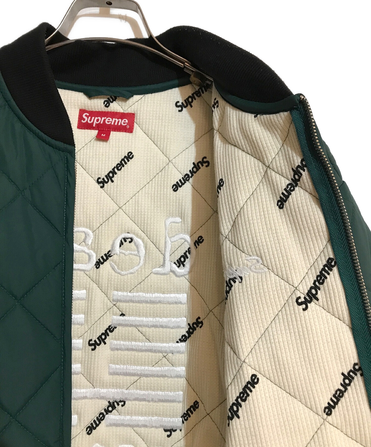 Supreme (シュプリーム) dead prez quilted work jacket/キルティングジャケット グリーン サイズ:M