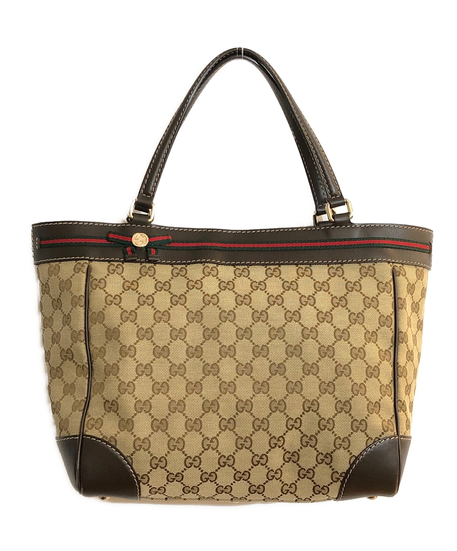 中古・古着通販】GUCCI (グッチ) シェリーラインGGキャンバストート