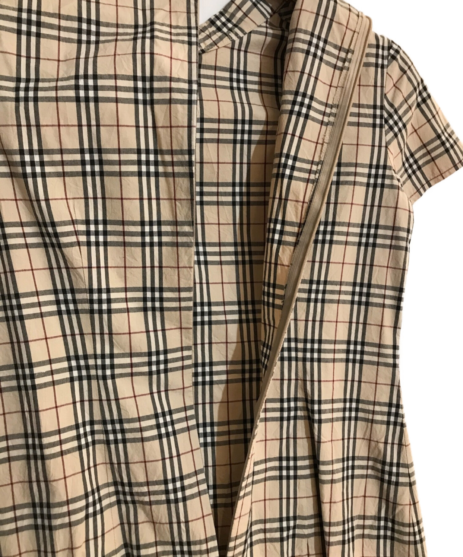 BURBERRY LONDON (バーバリー ロンドン) チャイナワンピース ベージュ サイズ:SIZE 160A