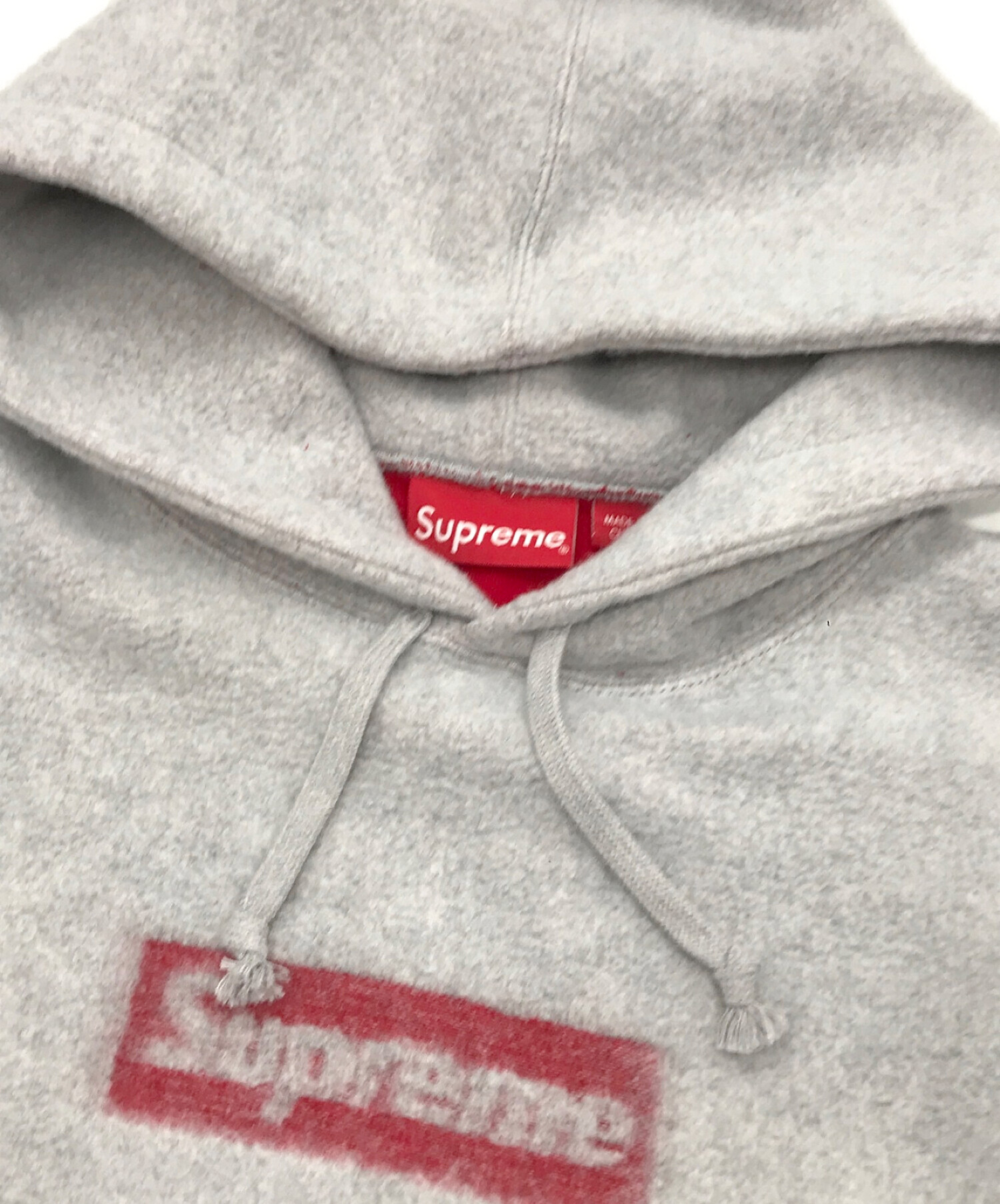 SUPREME (シュプリーム) Inside Out Box Logo Hooded Sweatshirt/インサイド アウト ボックス ロゴ  フーディー グレー サイズ:SIZE M