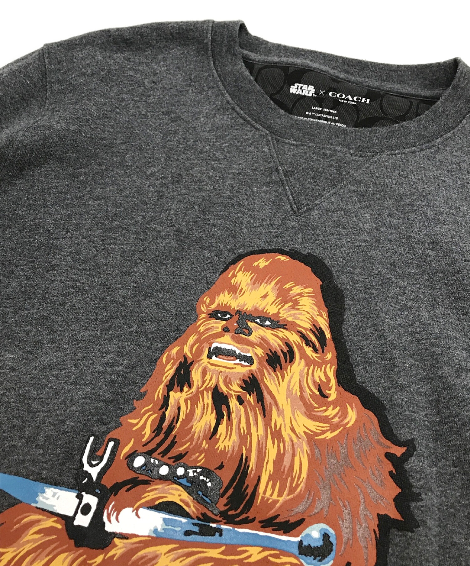 COACH × STAR WARS (コーチ×スターウォーズ) CHEWBACCA SWEATSHIRT/チューバッカ　スウェットシャツ グレー  サイズ:表記なし