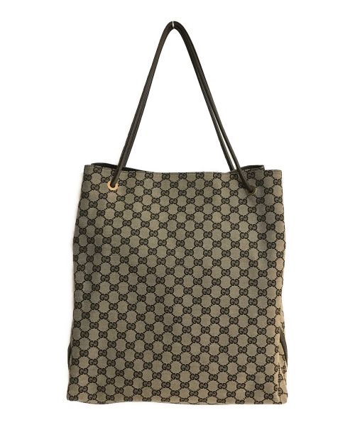 中古・古着通販】GUCCI (グッチ) GGキャンバストート ブラウン