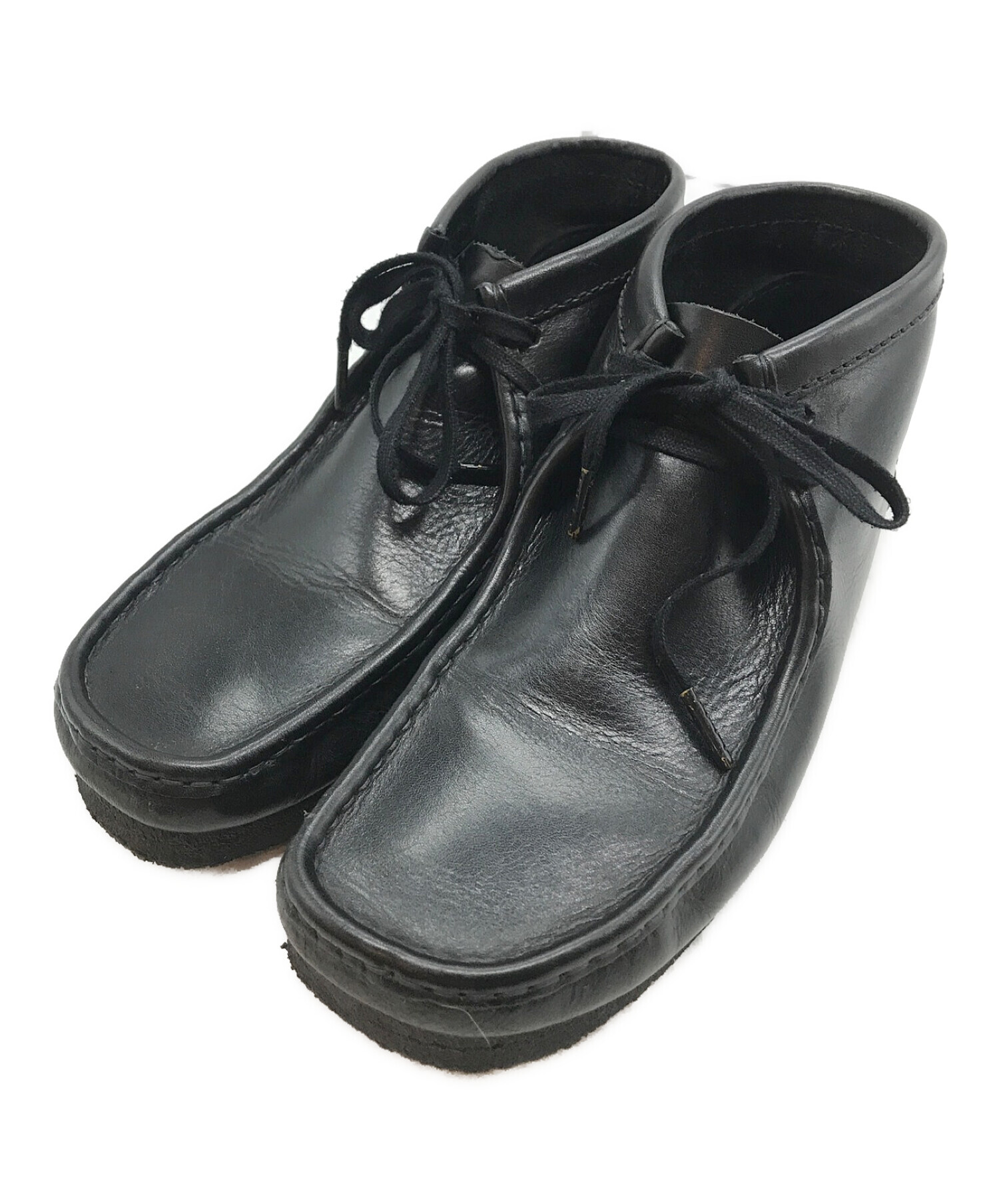 CLARKS (クラークス) Wallabee Boot Leather/ワラビーブーツレザー ブラック サイズ:UK 9 1/2